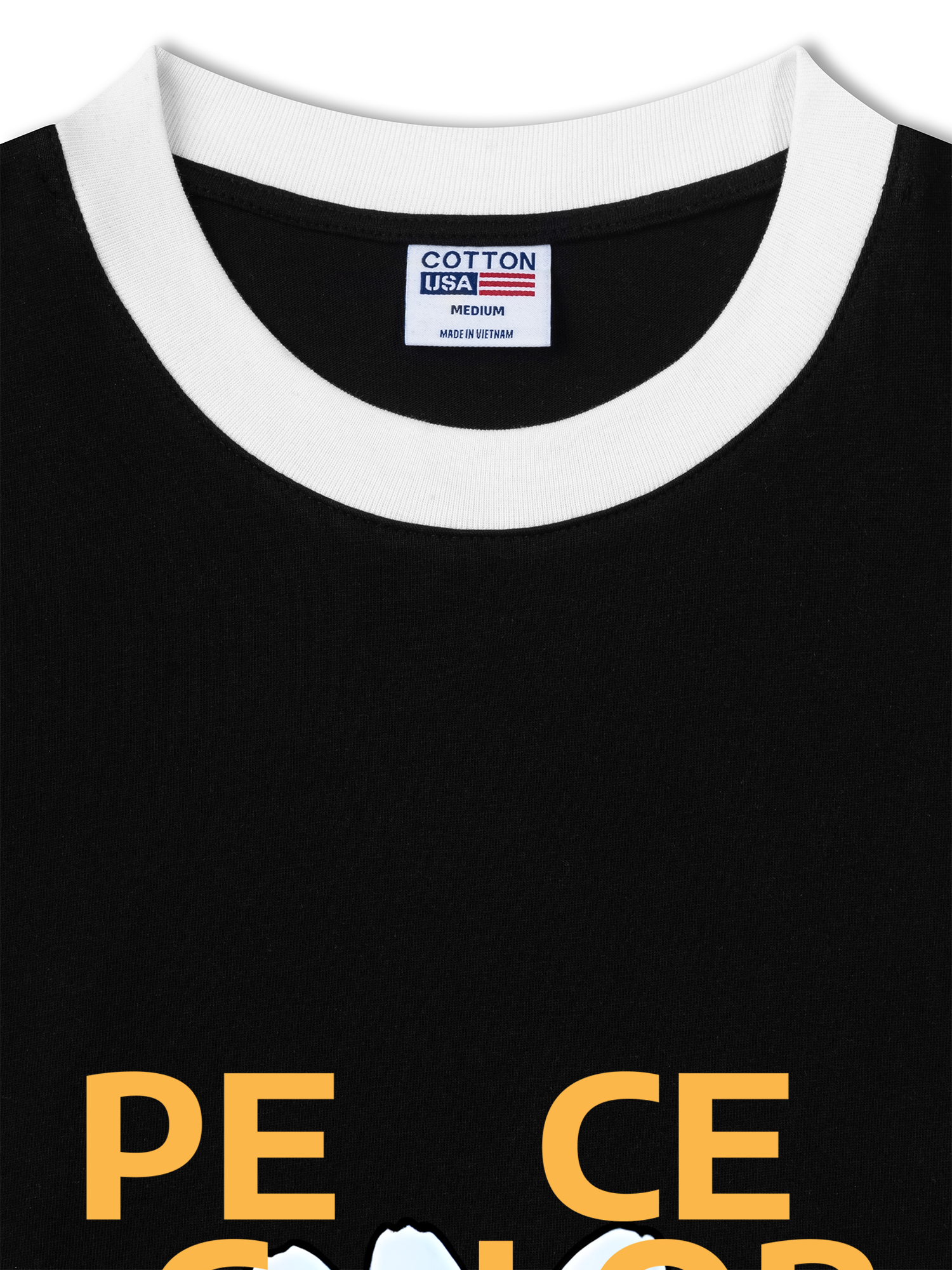 Áo Thun Ringer Relaxed Fit Floral Peace Color Love