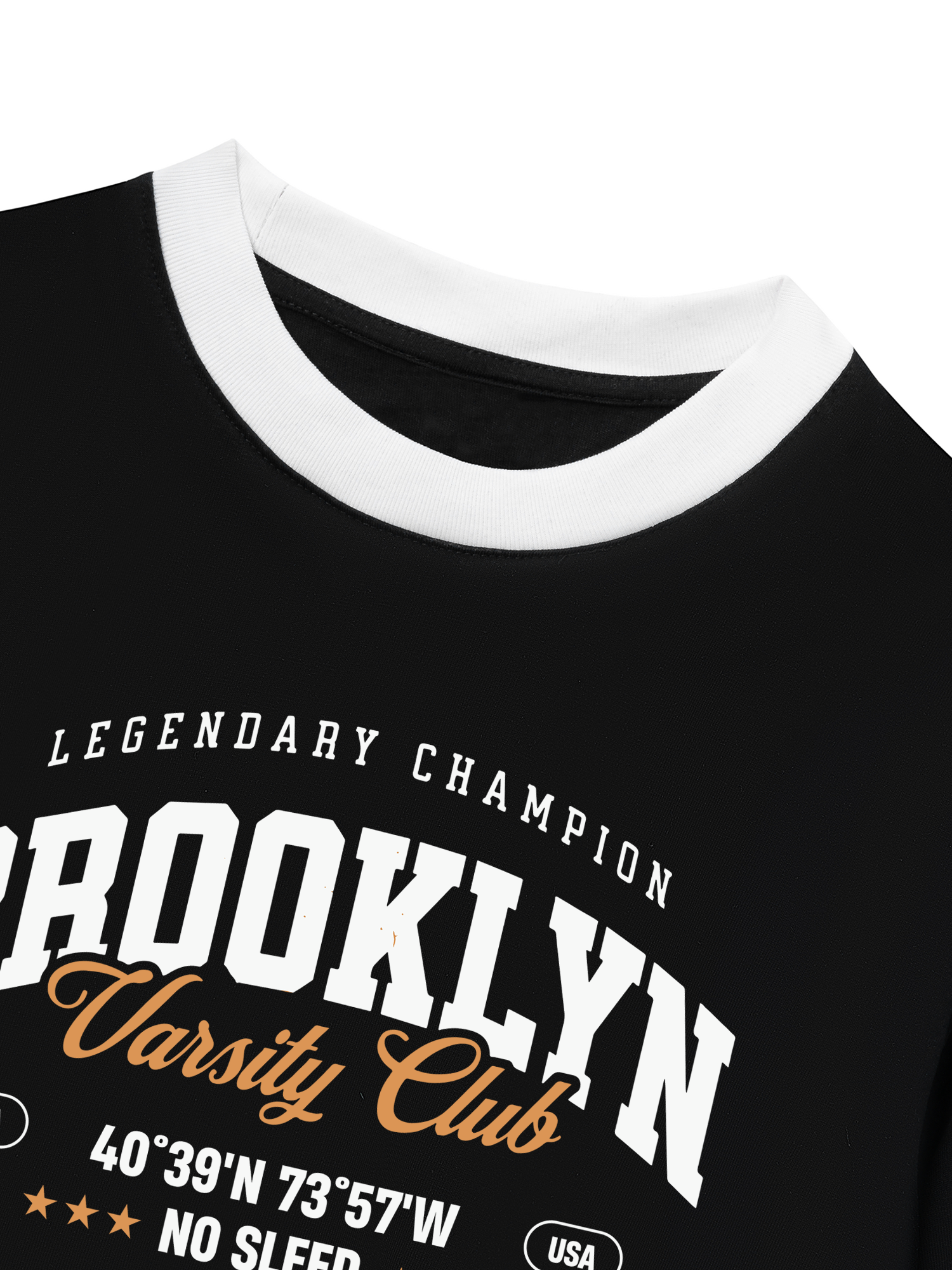 Áo Thun Ringer Relaxed Fit City Brooklyn Varsity Club