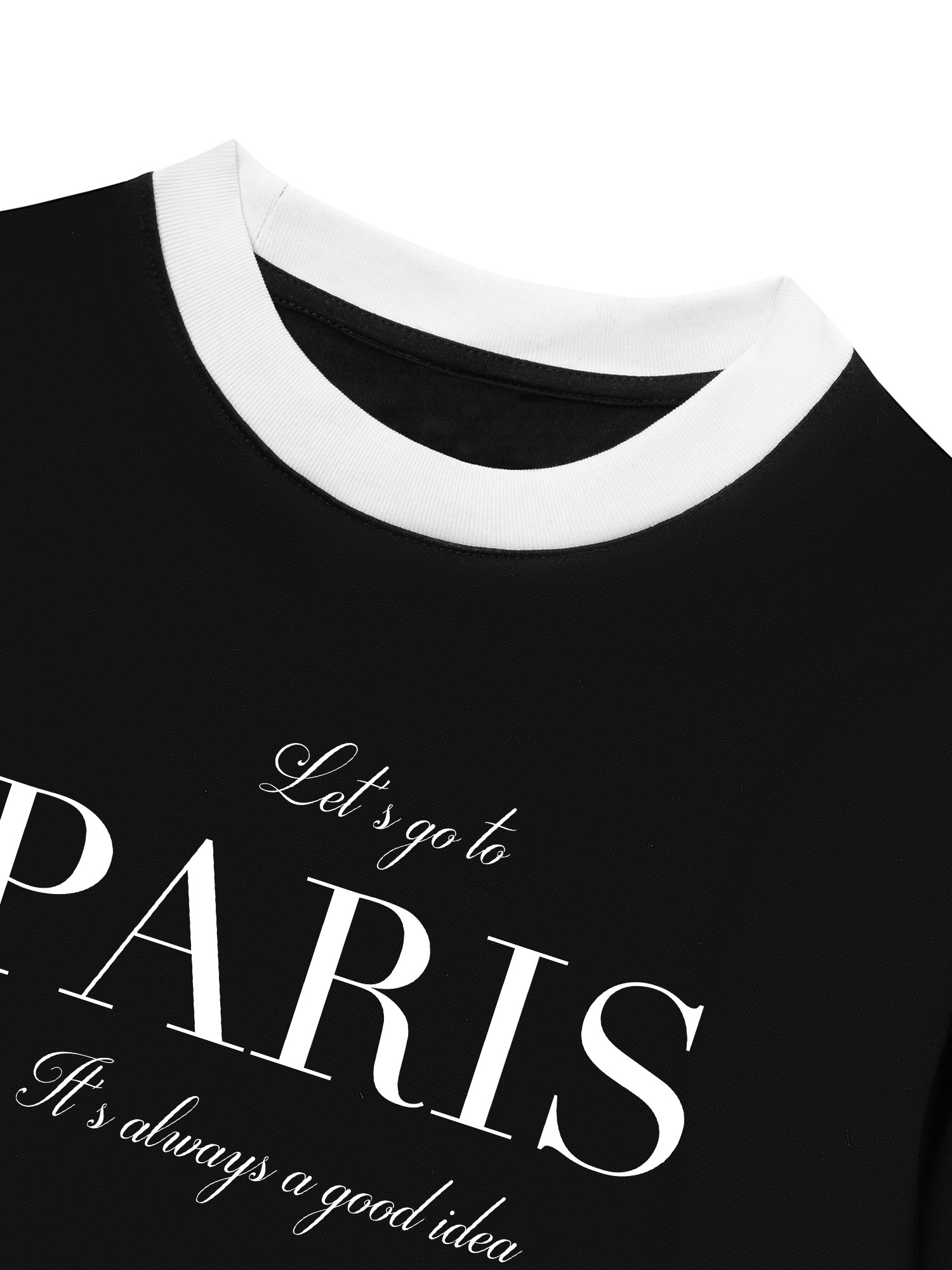 Áo Thun Ringer Relaxed Fit City Let's go to Paris