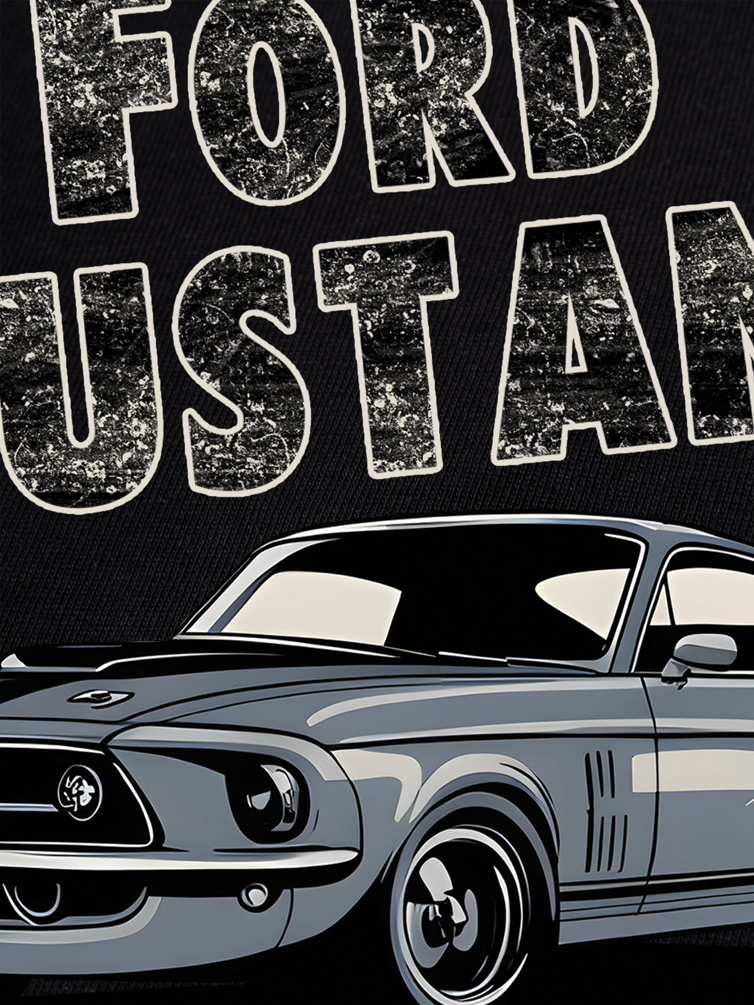 Áo Thun Ringer Relaxed Fit Mustang Retro Ford