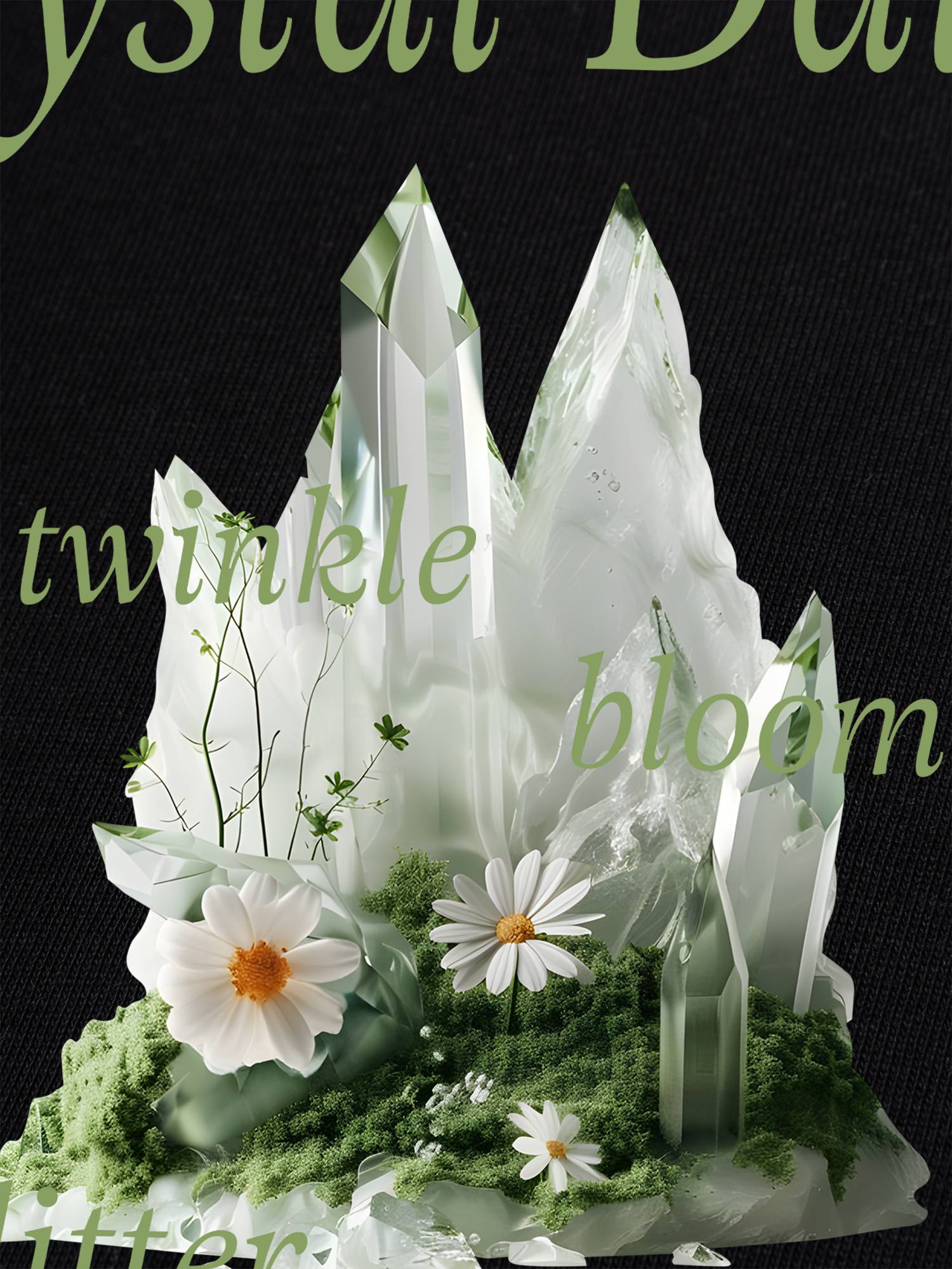 Áo Thun Ringer Relaxed Fit Floral Crytsal Daisy