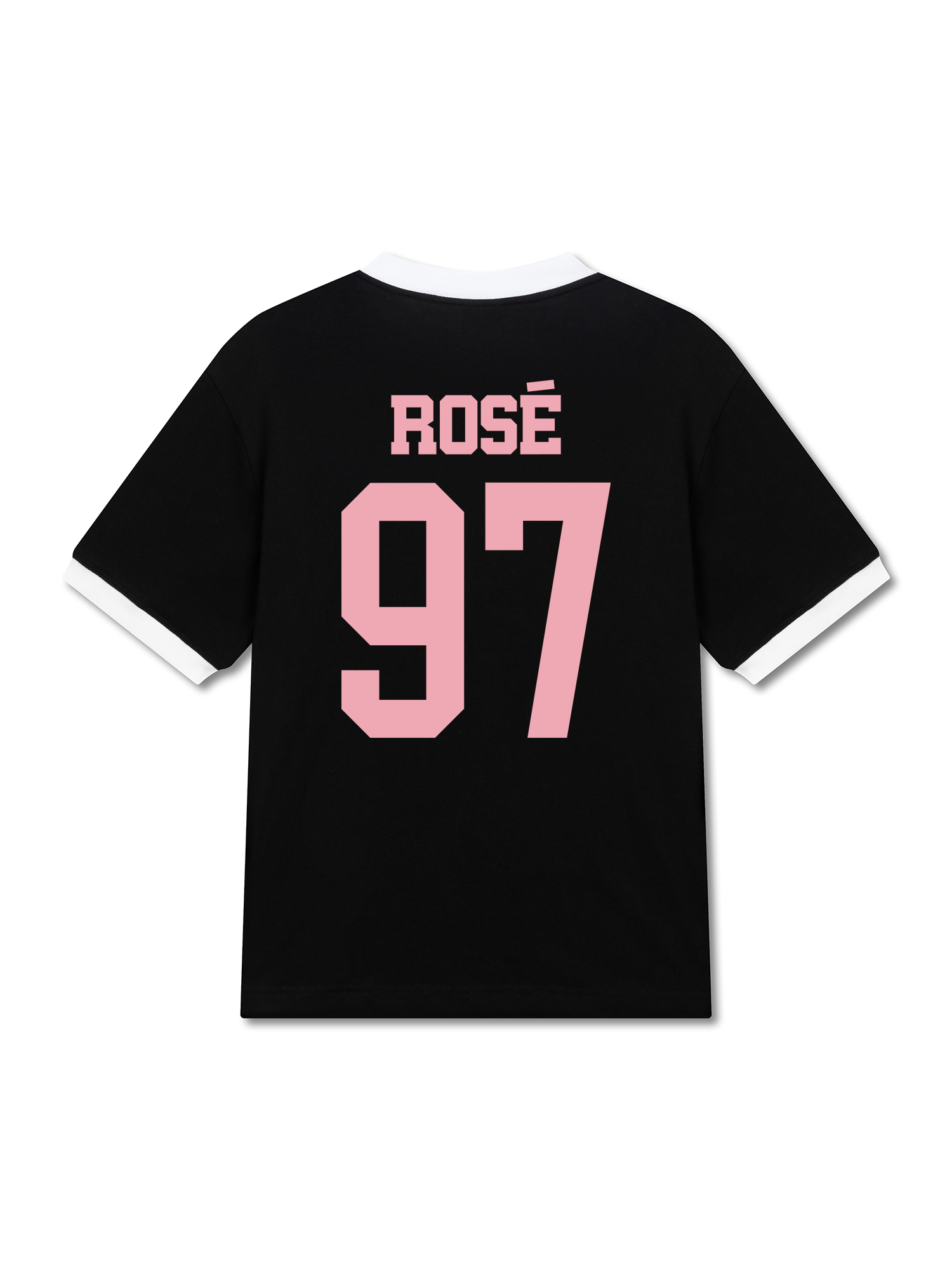 Áo Thun Ringer Relaxed Fit Idols Black Pink Rosé