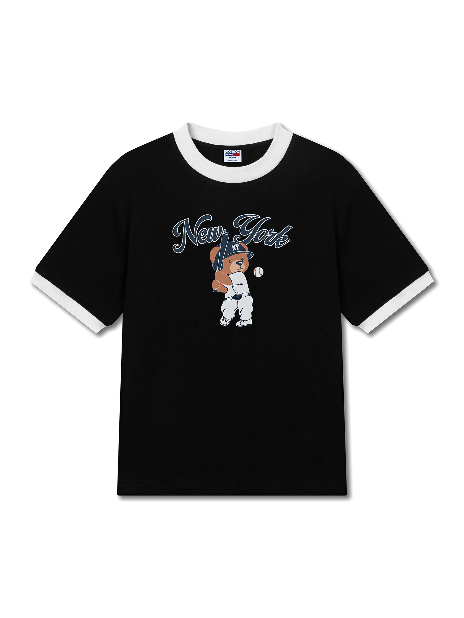 Áo Thun Ringer Relaxed Fit Baseball Bear