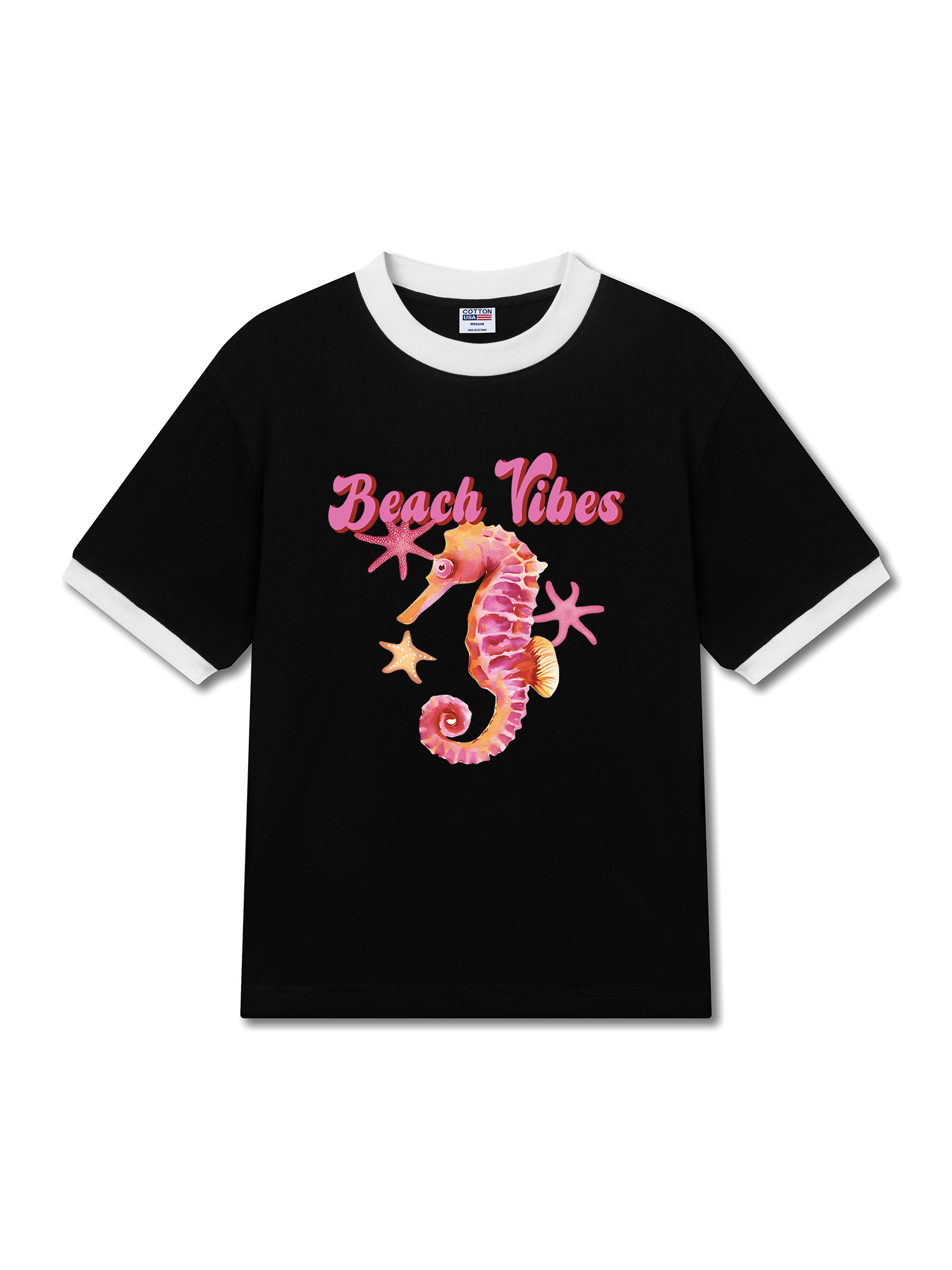 Áo Thun Ringer Relaxed Fit Tropical Hippocampus