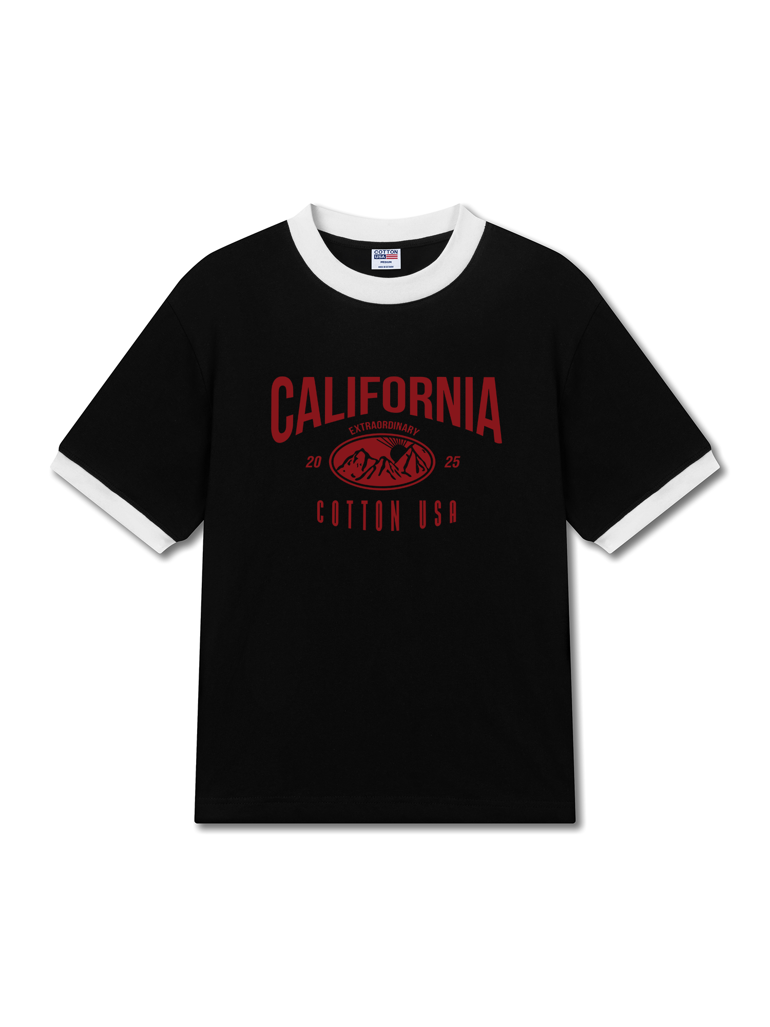 Áo Thun Ringer Relaxed Fit USA California Extraordinary