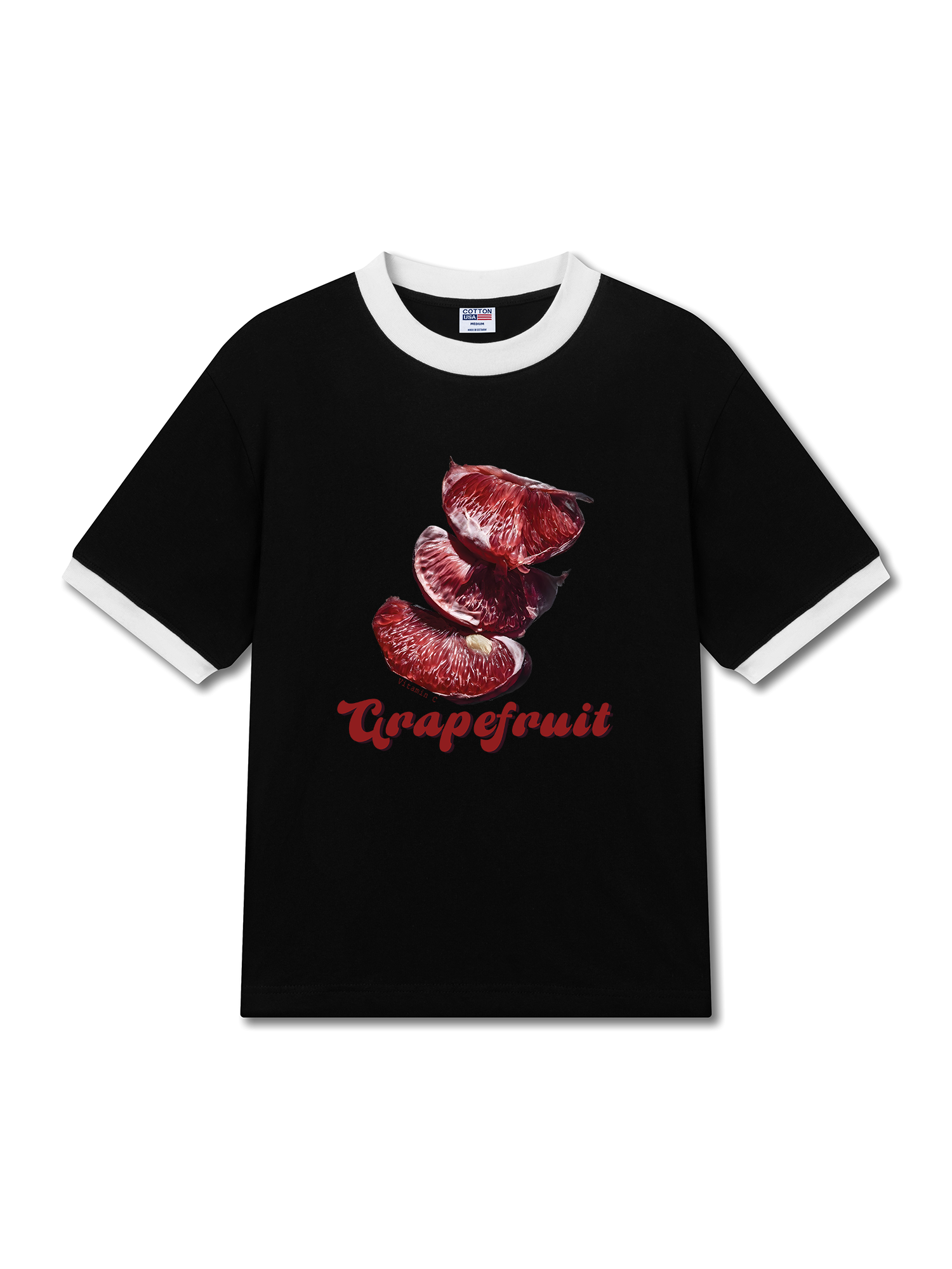 Áo Thun Ringer Relaxed Fit Tropical grapefruit