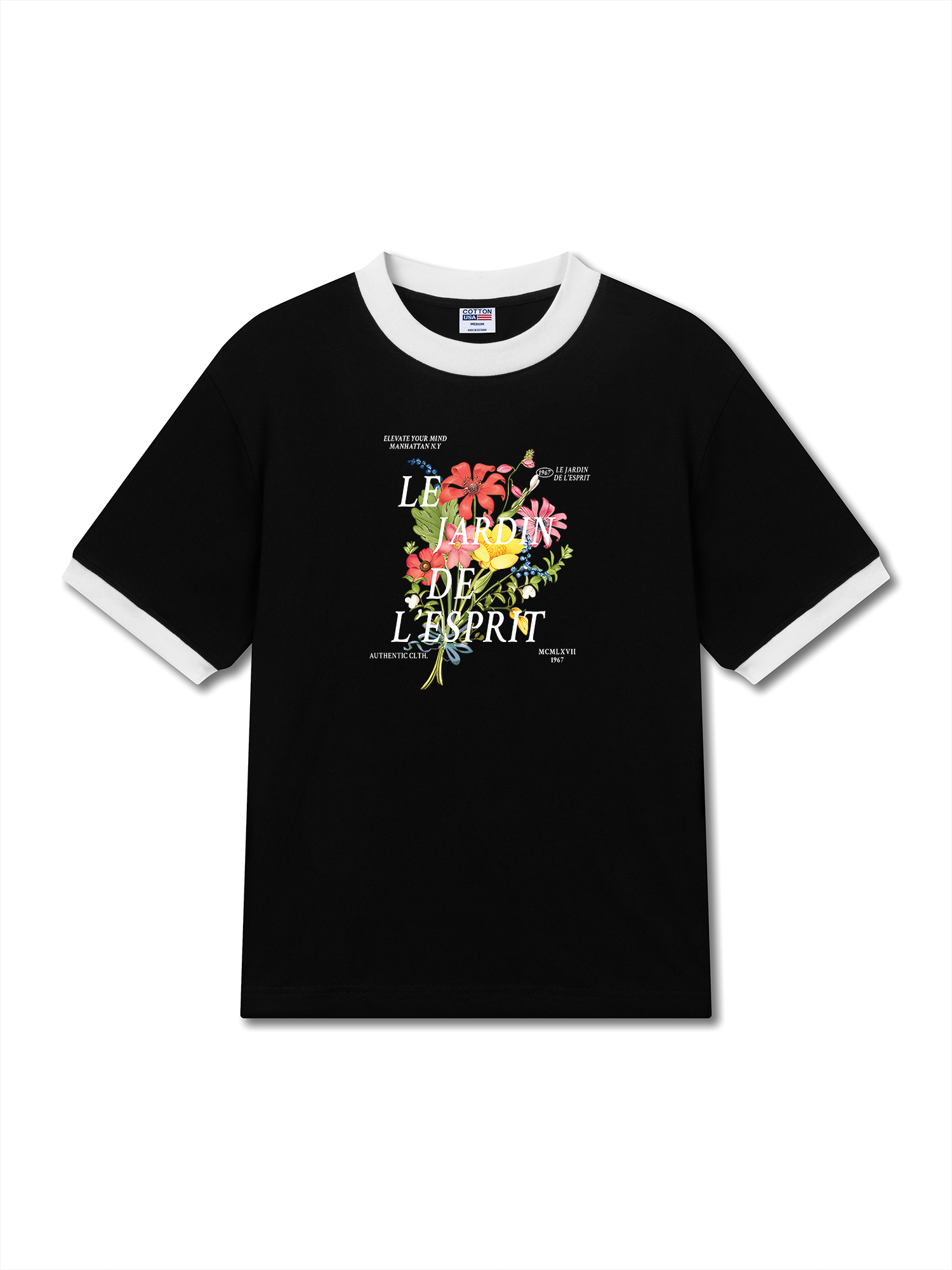 Áo Thun Ringer Relaxed Fit Floral Authentic