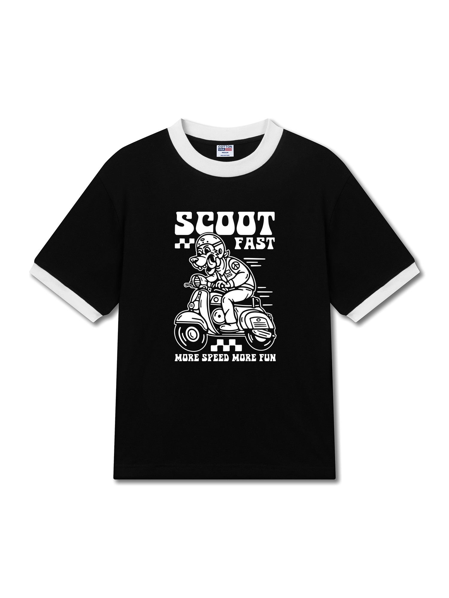 Áo Thun Ringer Relaxed Fit Scoot fast