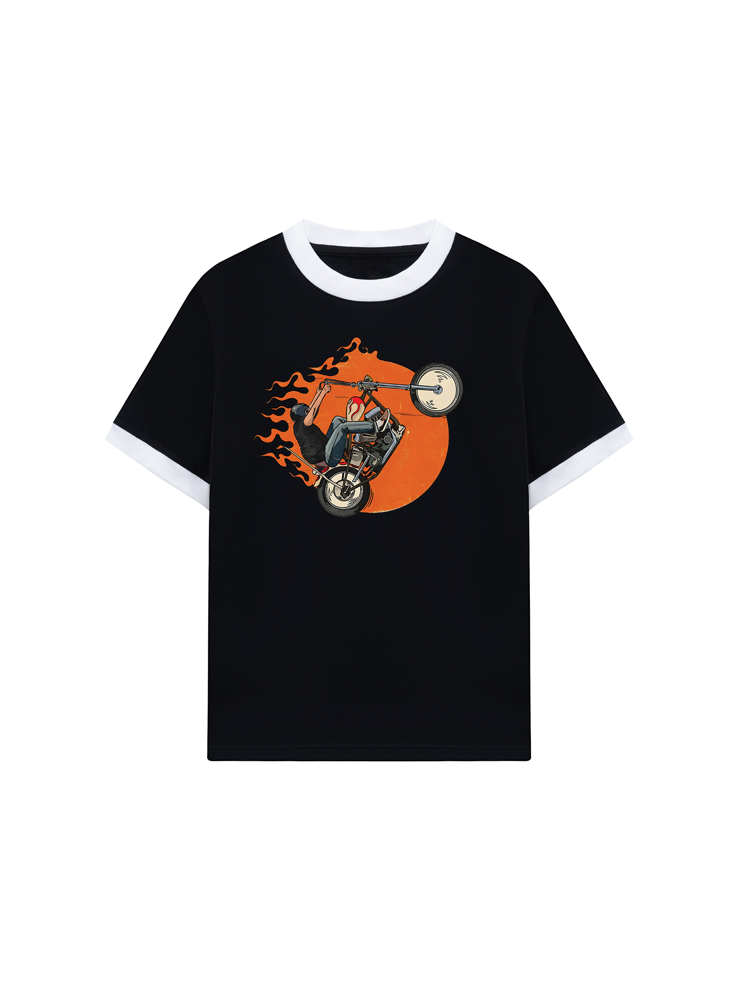 Áo Thun Ringer Relaxed Fit Born to ride