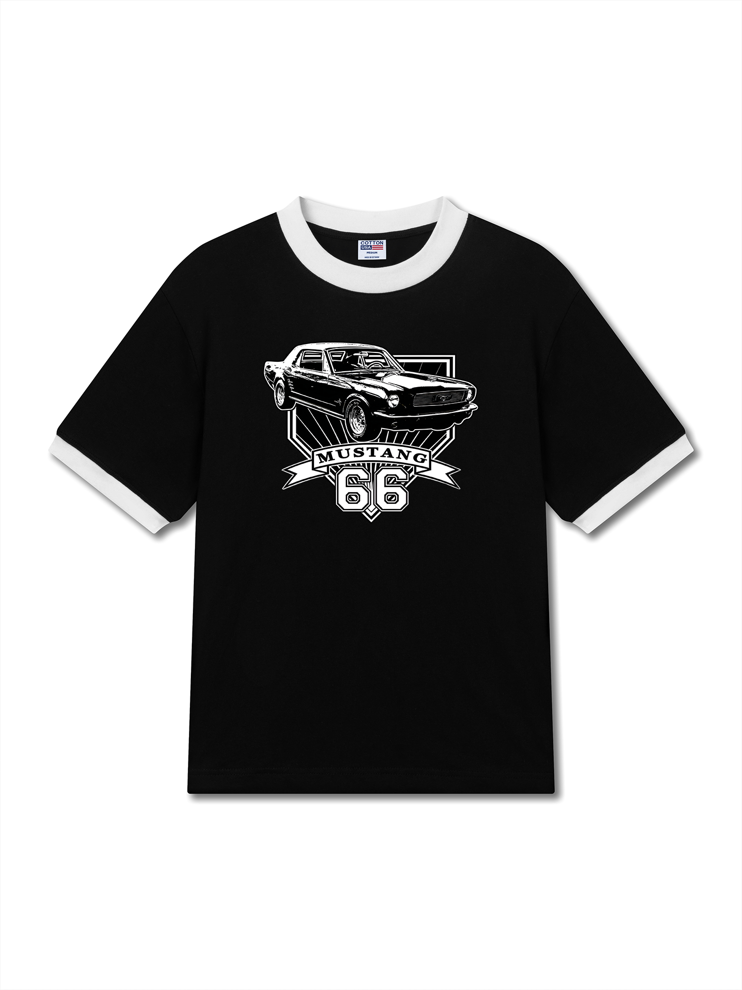 Áo Thun Ringer Relaxed Fit Mustang 66