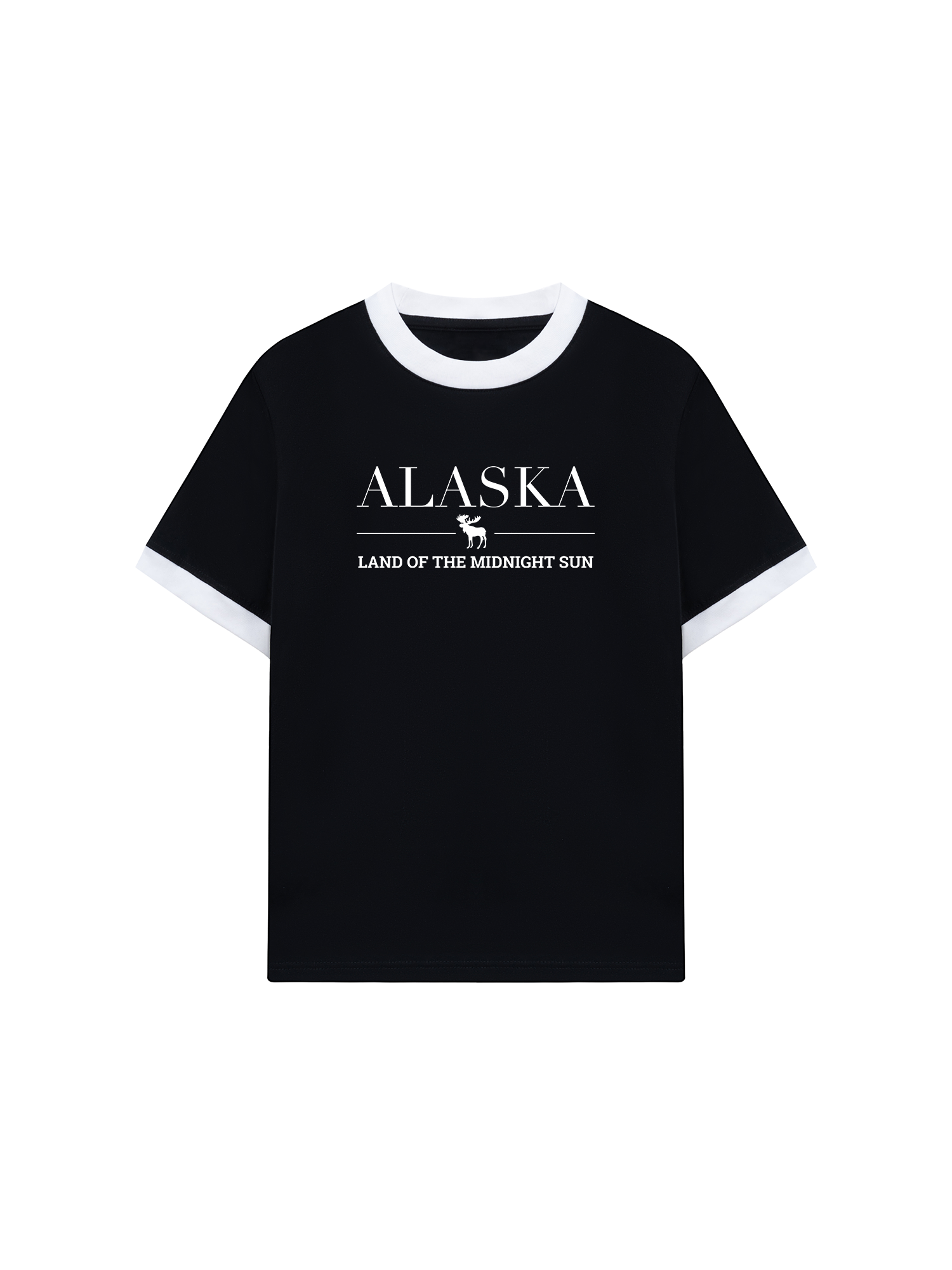 Áo Thun Ringer Relaxed Fit City Alaska Land Of The Midnight Sun