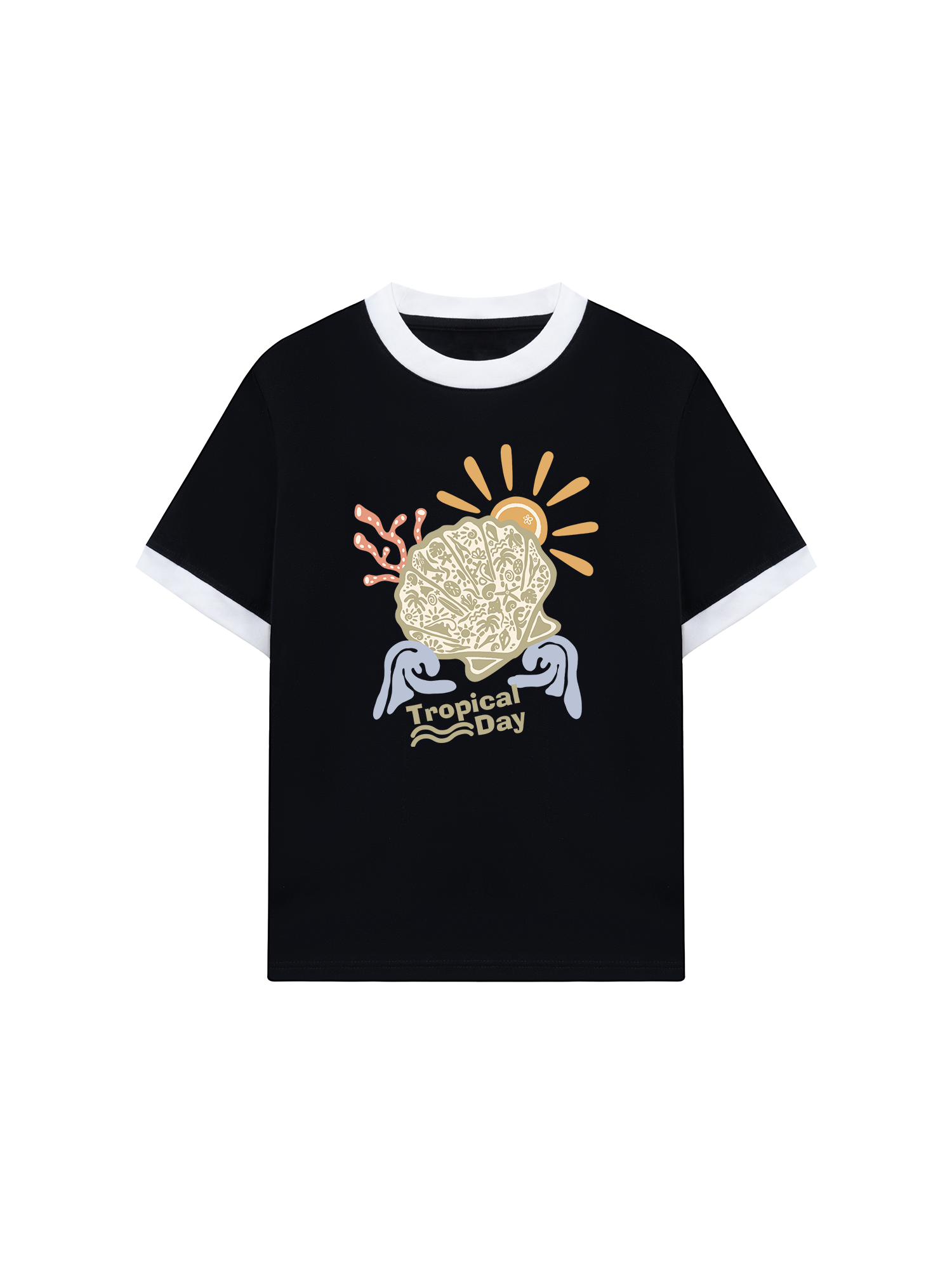 Áo Thun Ringer Relaxed Fit Tropical Day