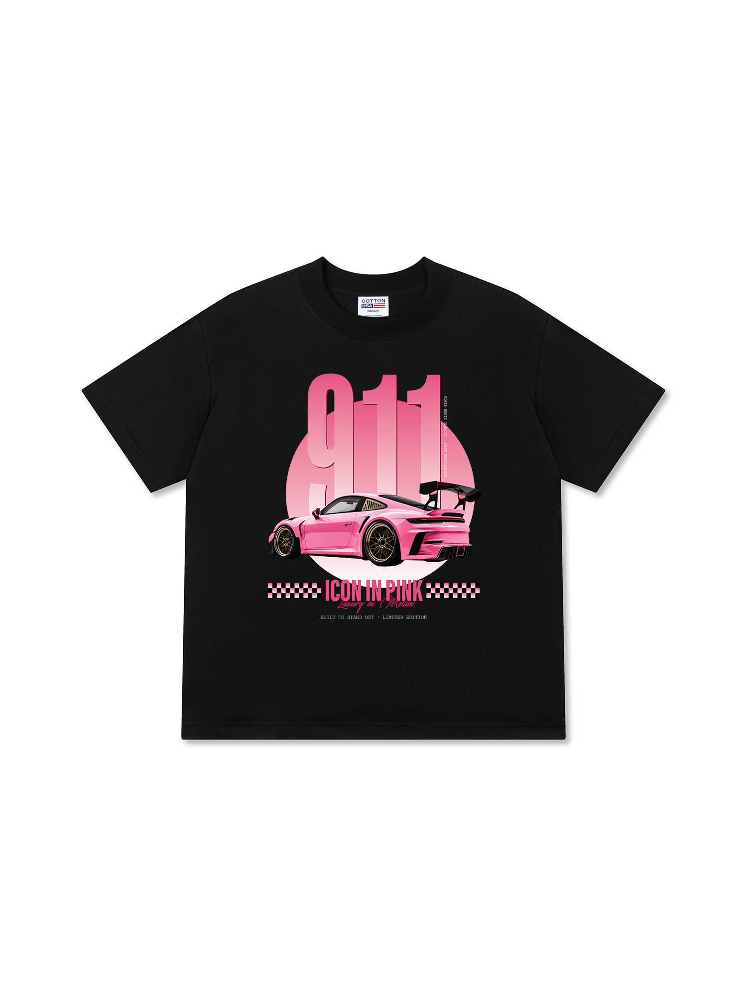 Áo Thun Relaxed Fit Car 911 Icon In Pink