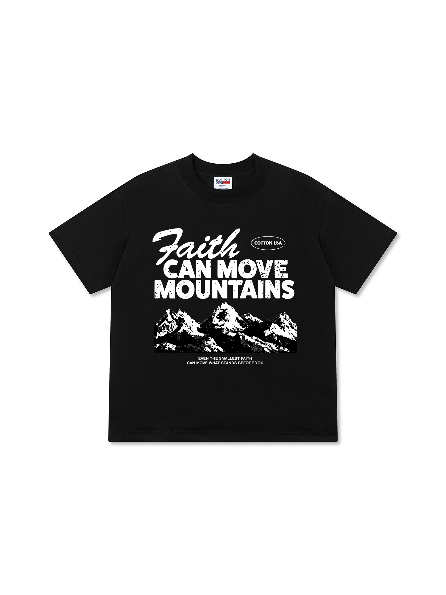 Áo Thun Relaxed Fit Adventure Faith Can Move Mountains