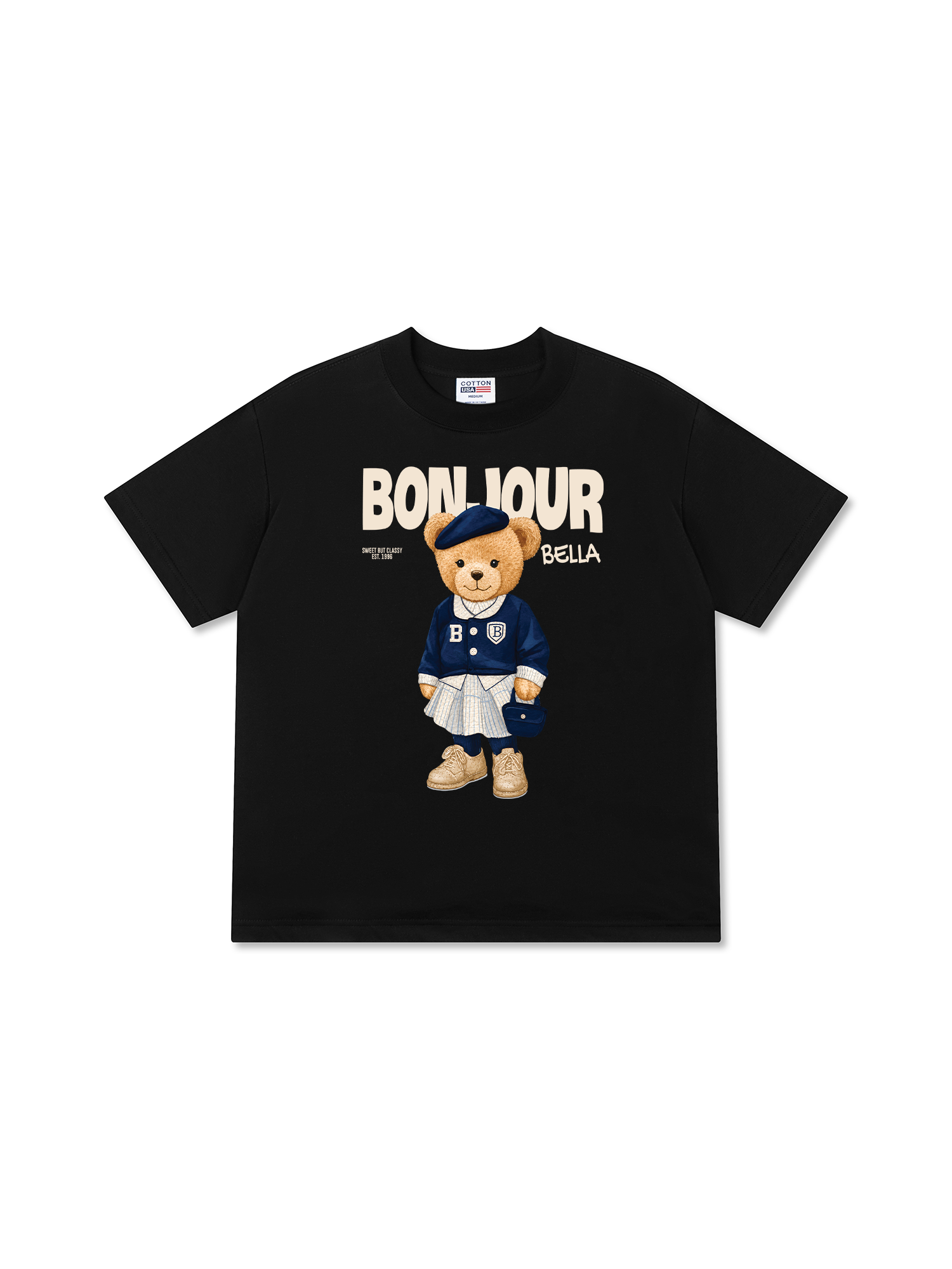 Áo Thun Relaxed Fit Bear Town Bonjour Bella