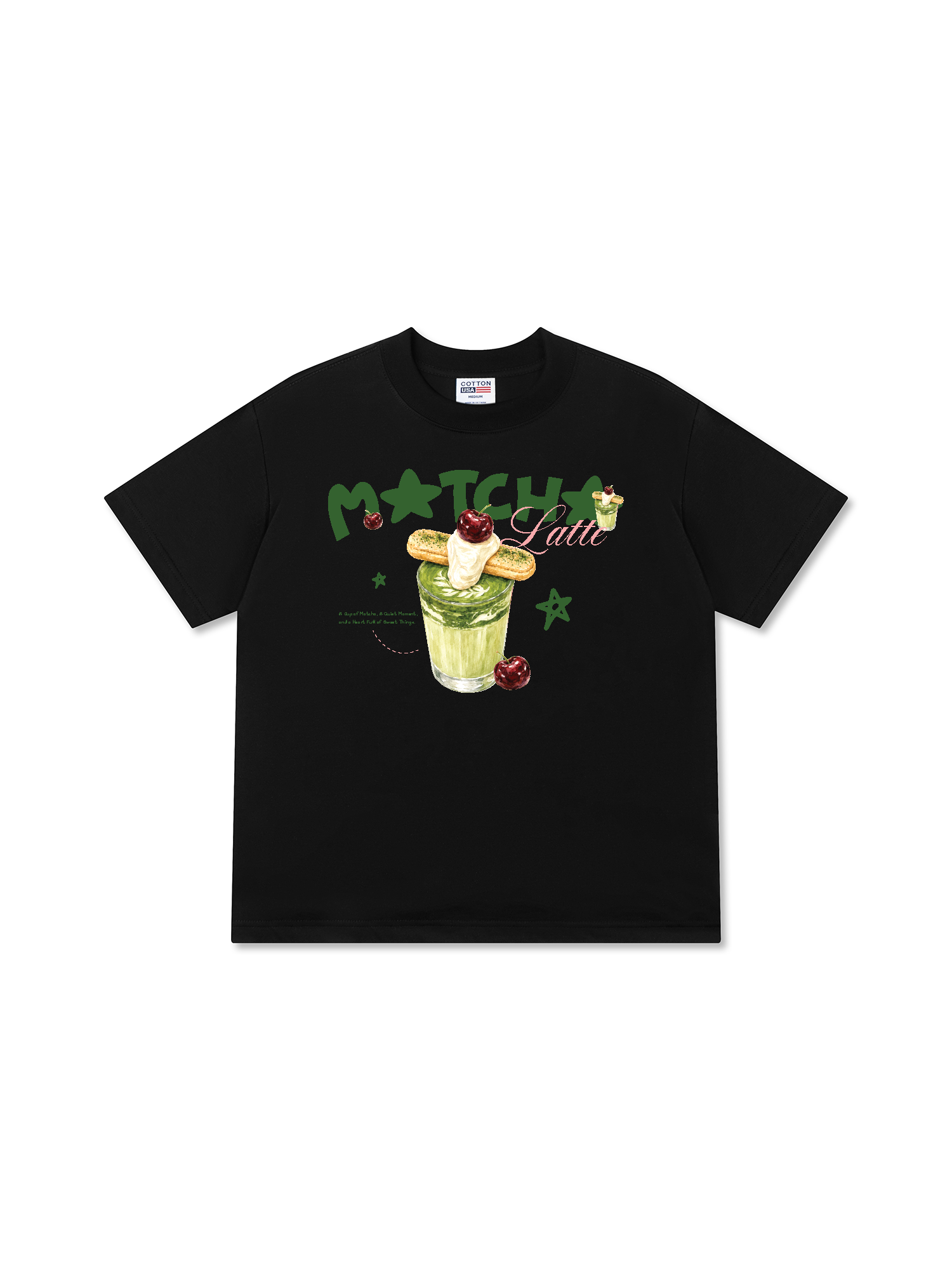 Áo Thun Relaxed Fit Daily Cup Matcha Latte Kem Cheese