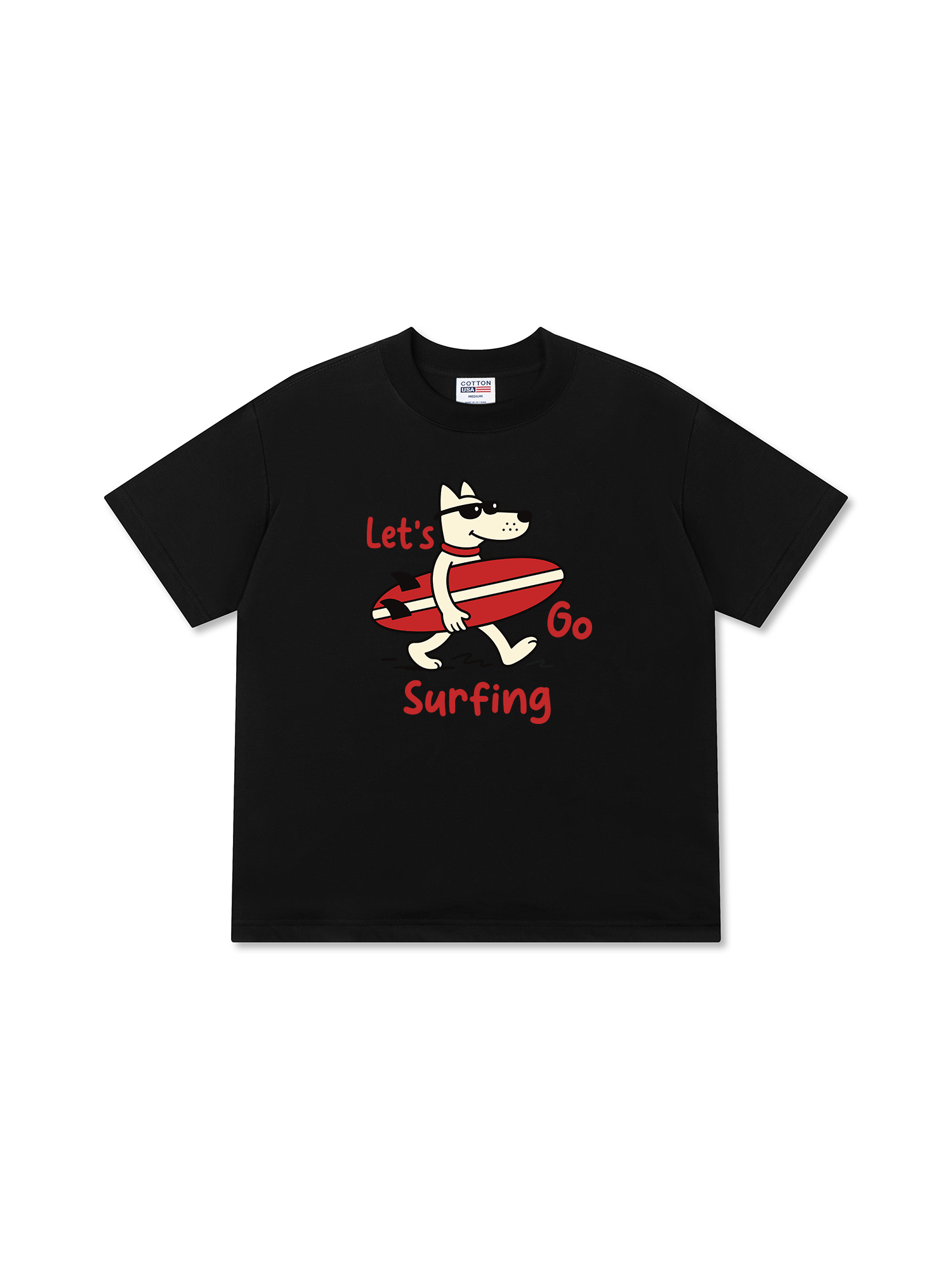 Áo Thun Relaxed Fit Tshirt Tropical Let's Go Surfing