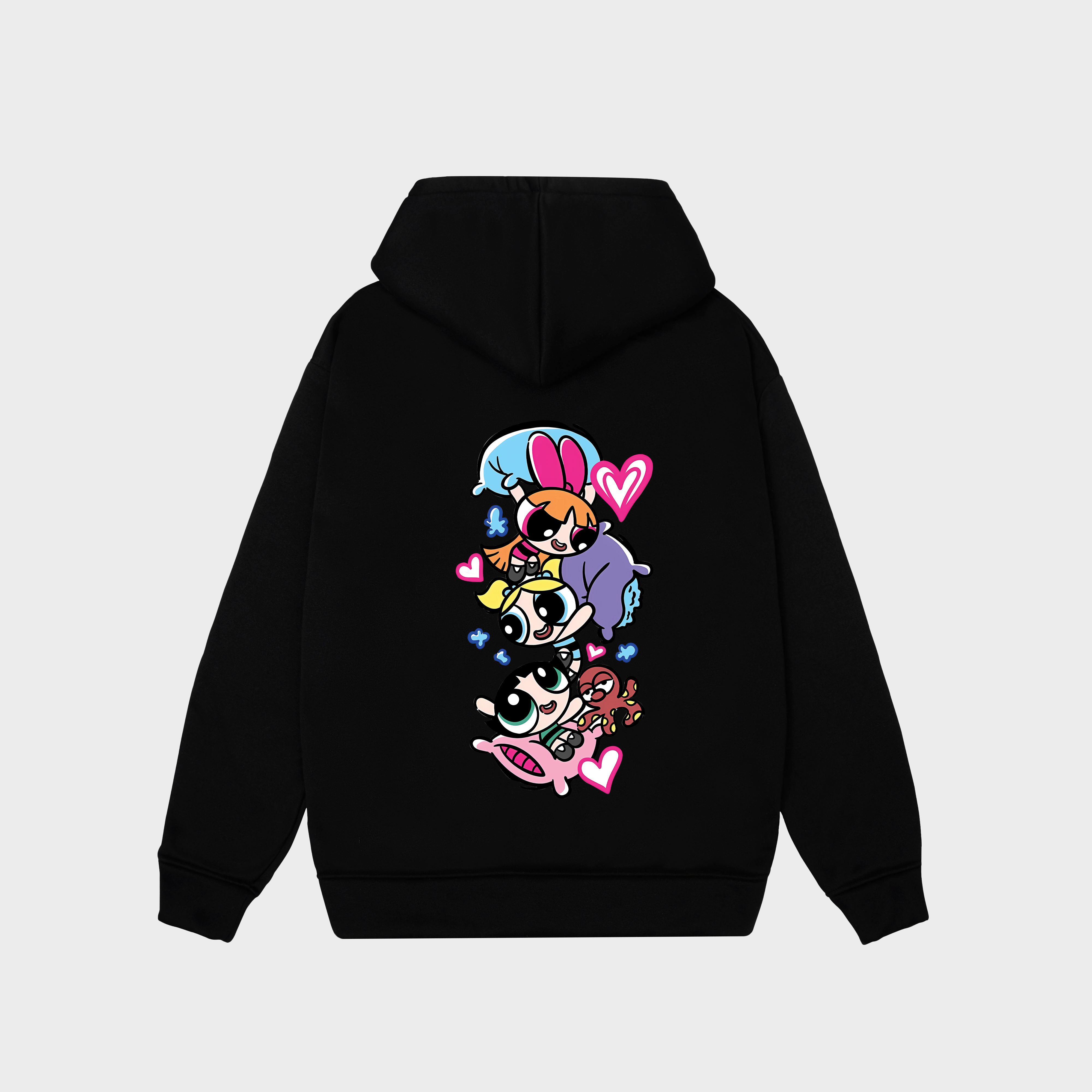 MLB The Powerpuff Girls Heart Pink Hoodie