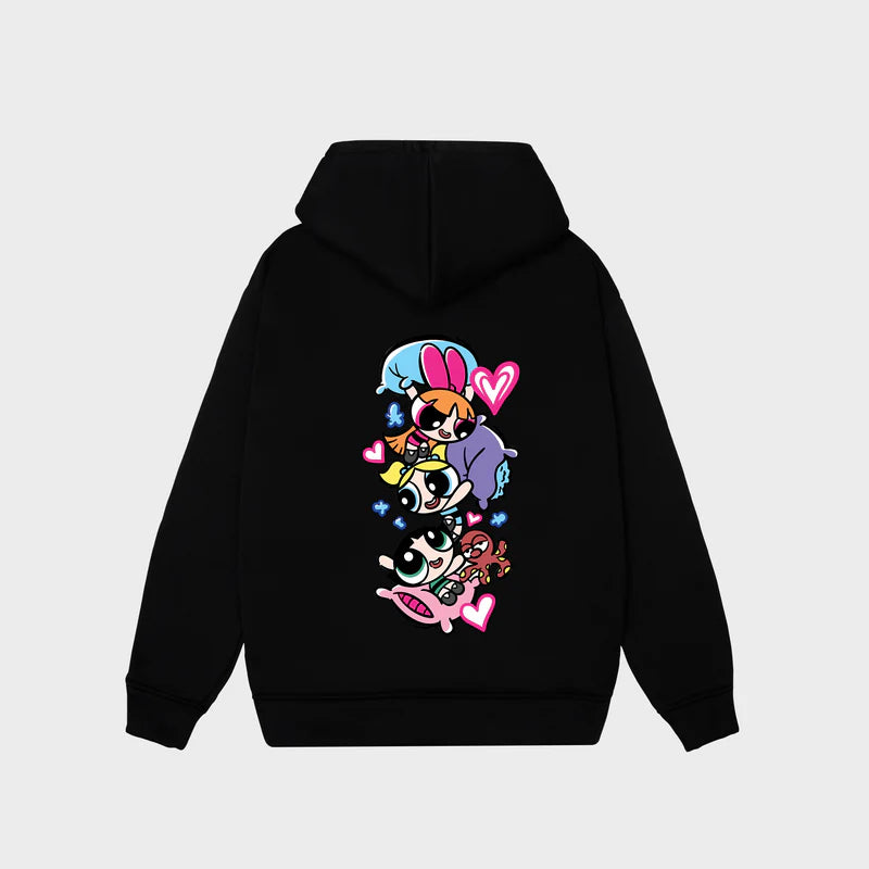 Flash Sale MLB The Powerpuff Girls Heart Pink Hoodie