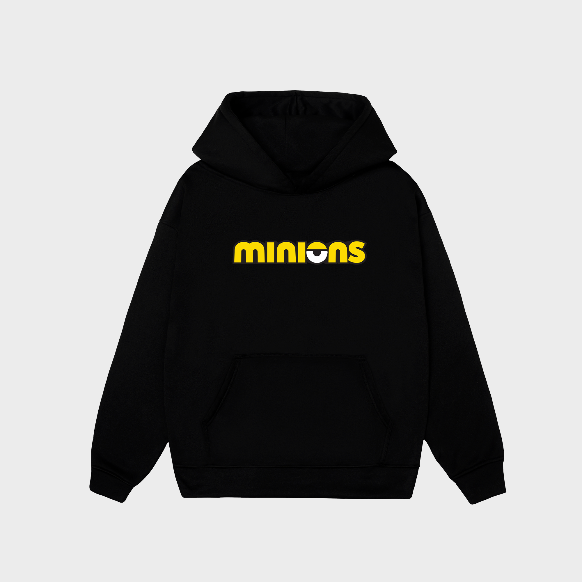 MINIONS WHEN YOU THINK YOU'RE MUTE HOODIE / ĐEN