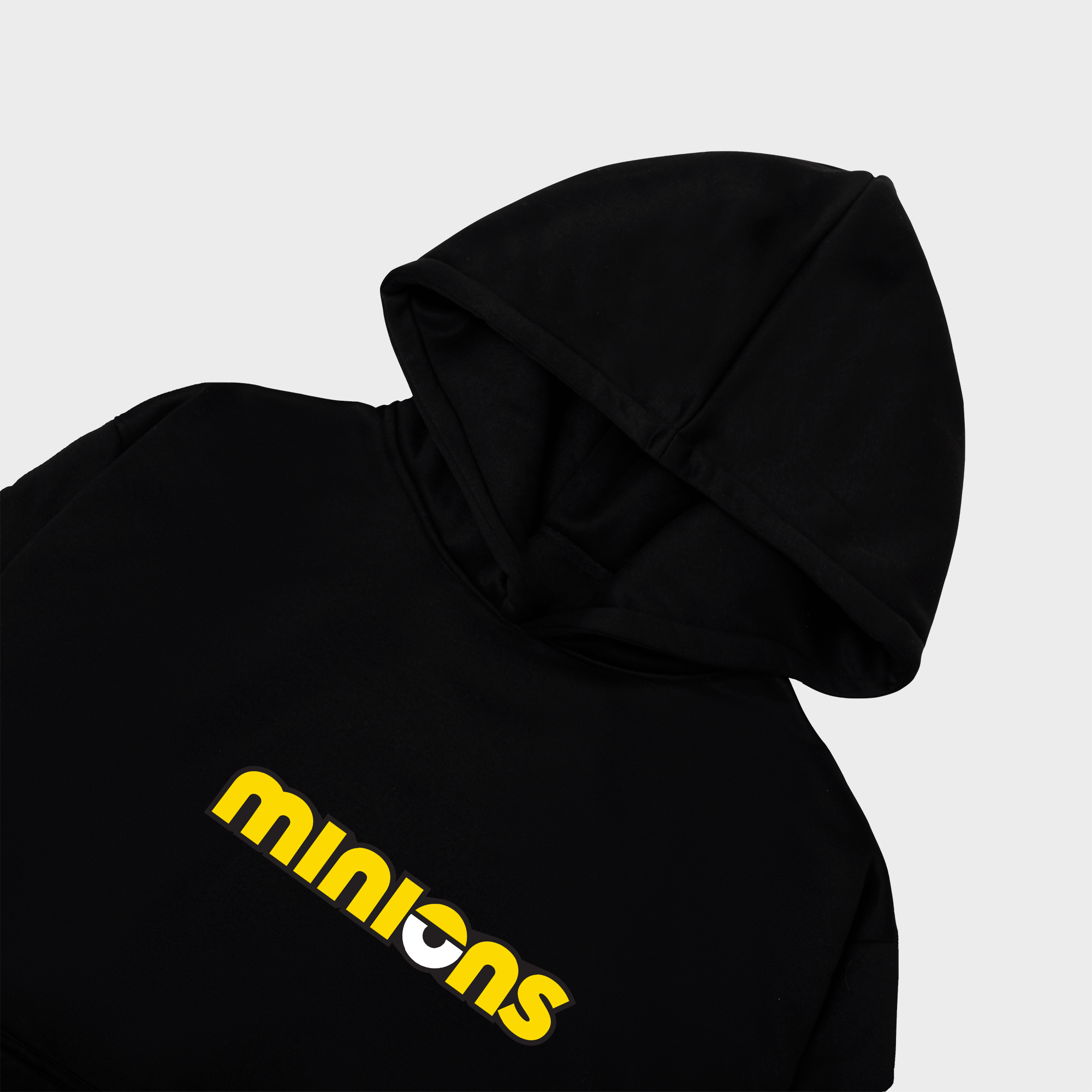 MINIONS WHEN YOU THINK YOU'RE MUTE HOODIE / ĐEN