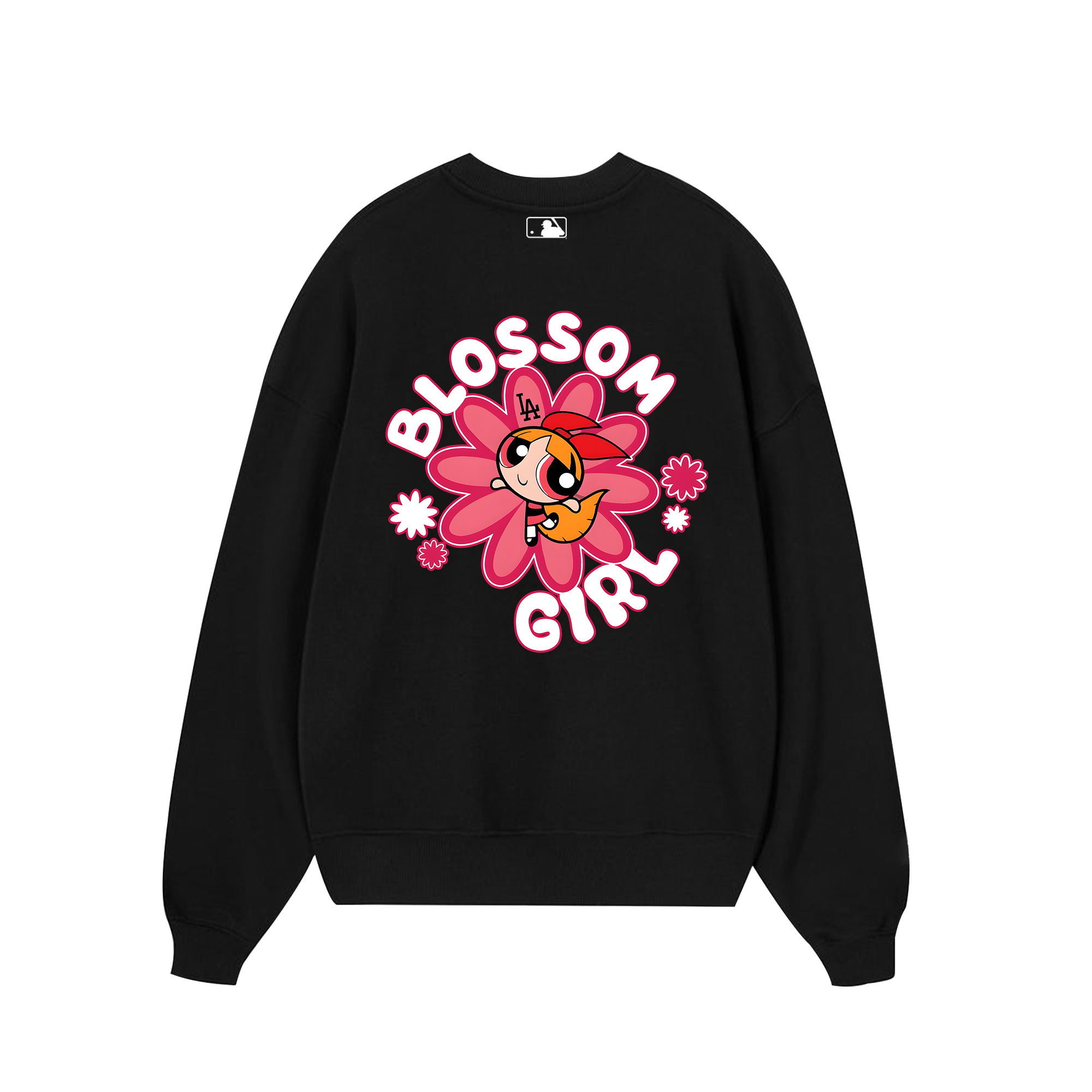 MLB Floral Pink Bubble Girl Sweater