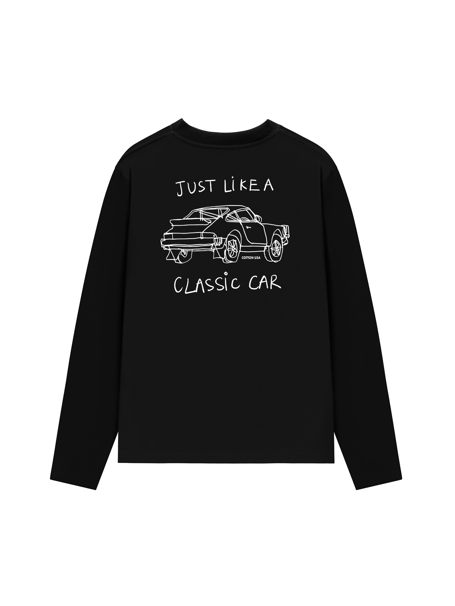 Áo Thun Dài Tay Classic Car Black And White