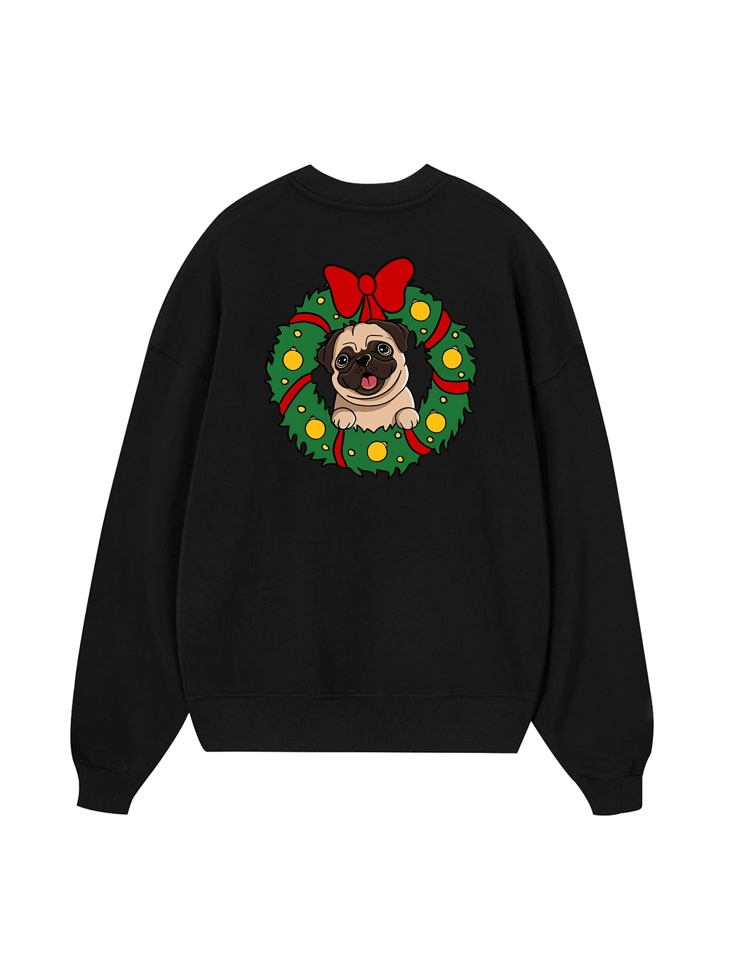 Pug In A Wreath Sweater