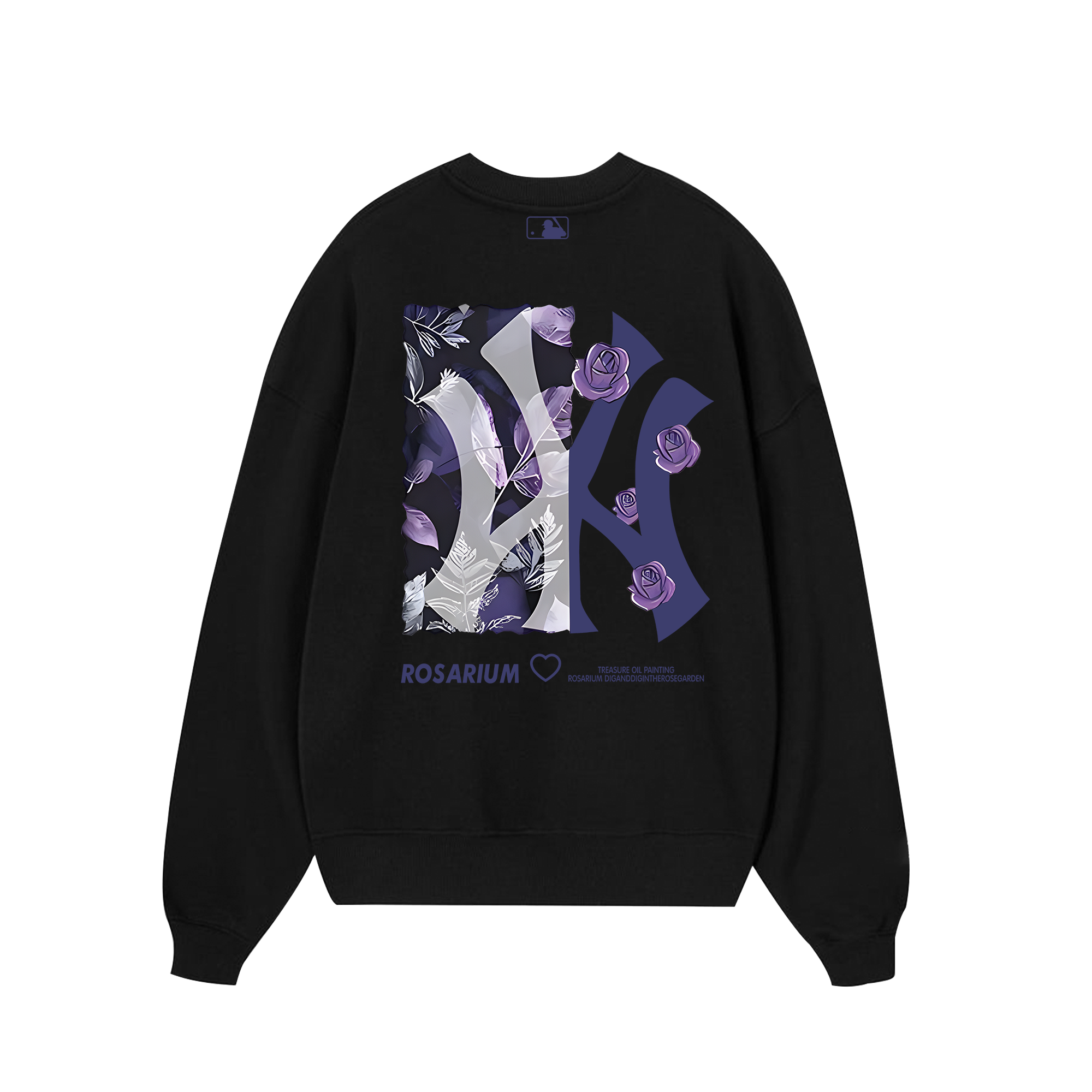 MLB Floral Purple Rose Rosarium Sweater