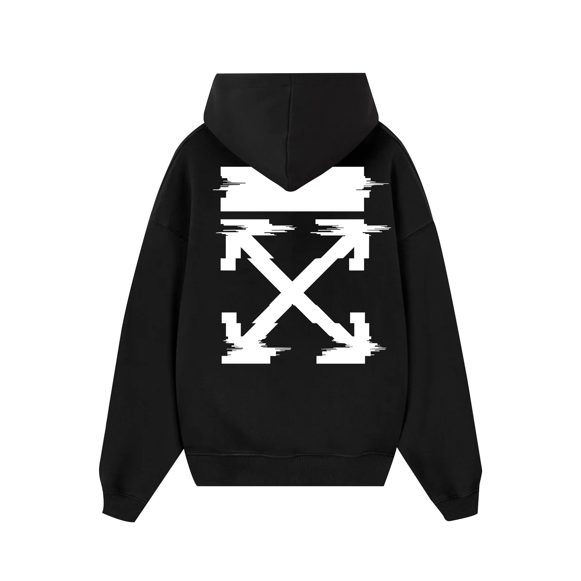 Off White Glich Logo Hoodie