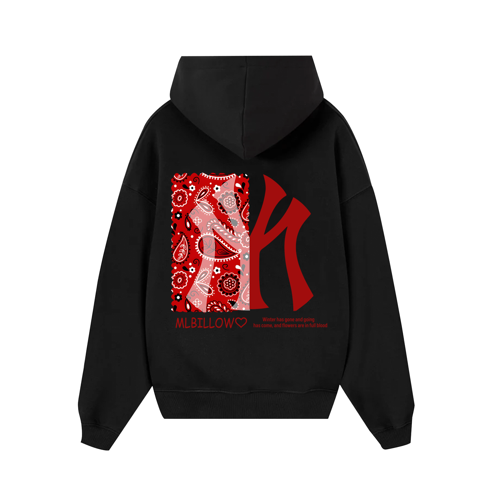 MLB Floral MLBILLOW Red Flower Hoodie