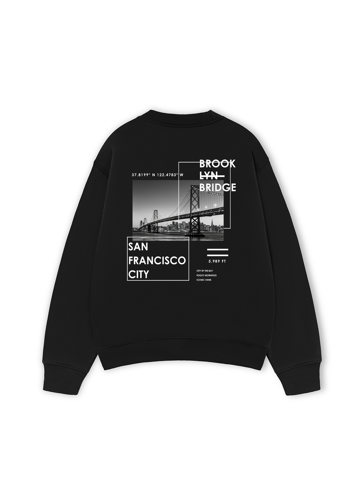 Áo Sweater Nỉ Hai Da City SAN FRANCISCO