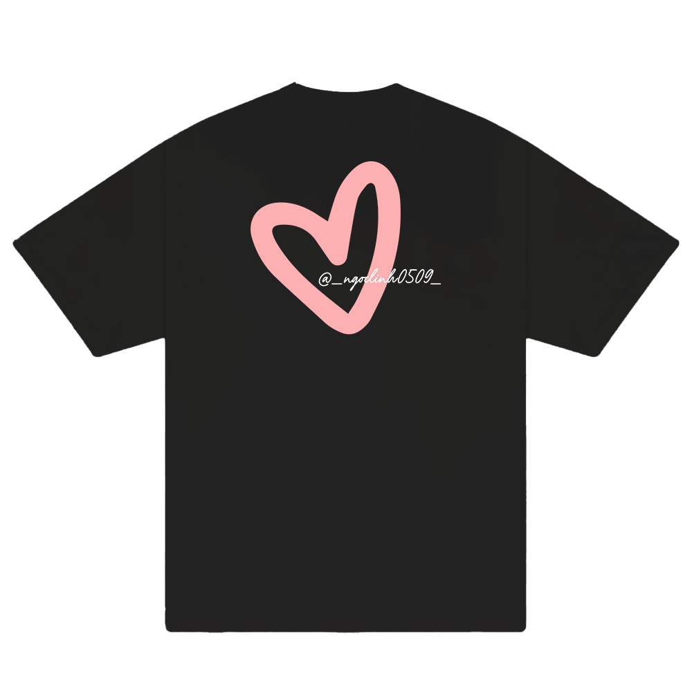 Custom Couple Heart Instagram T-Shirt