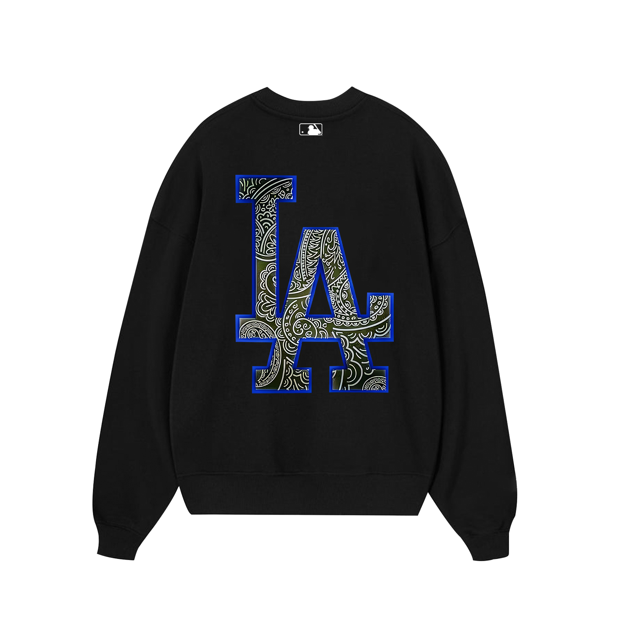 MLB Floral Blue Black Sweater