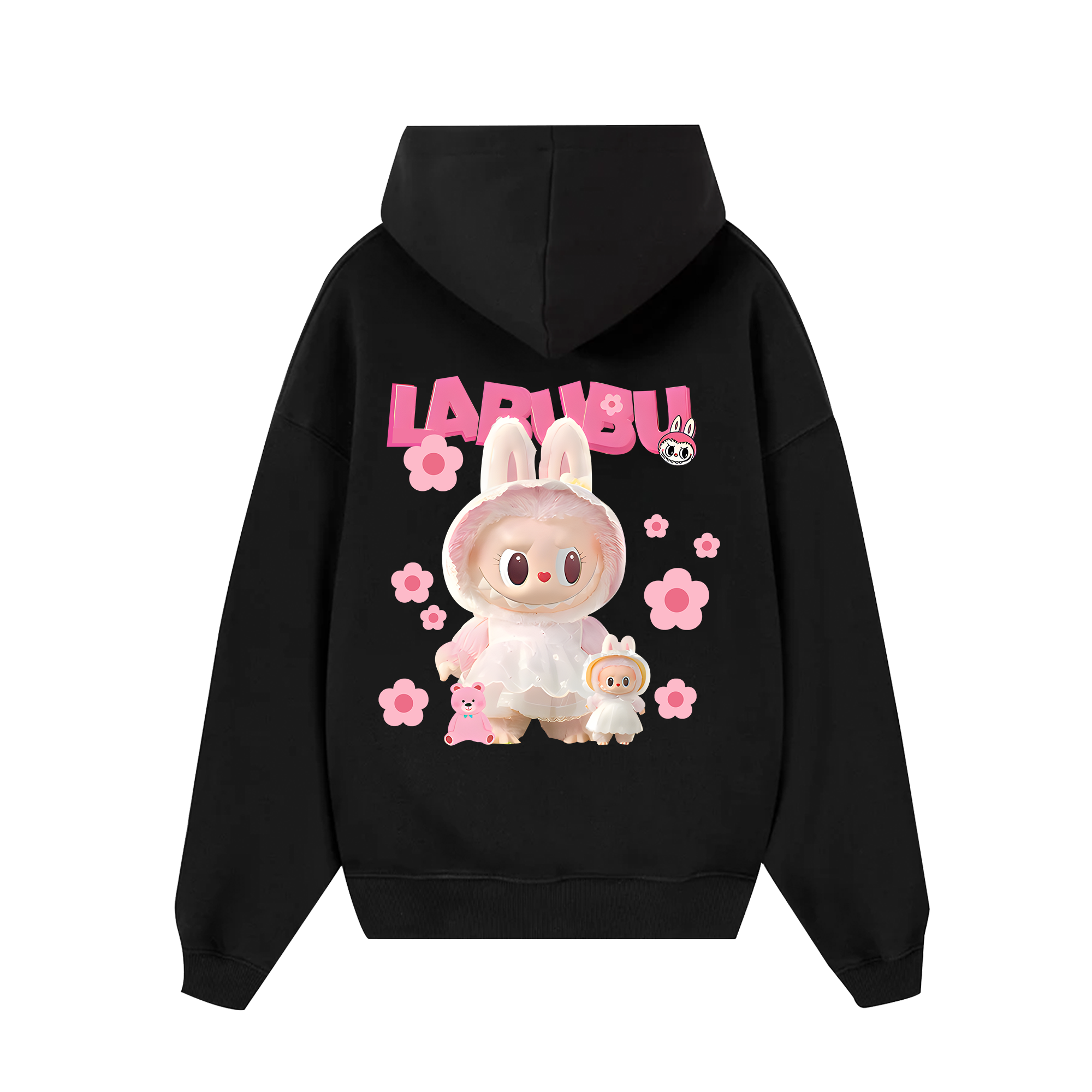 Labubu Cute Pink Flower Hoodie