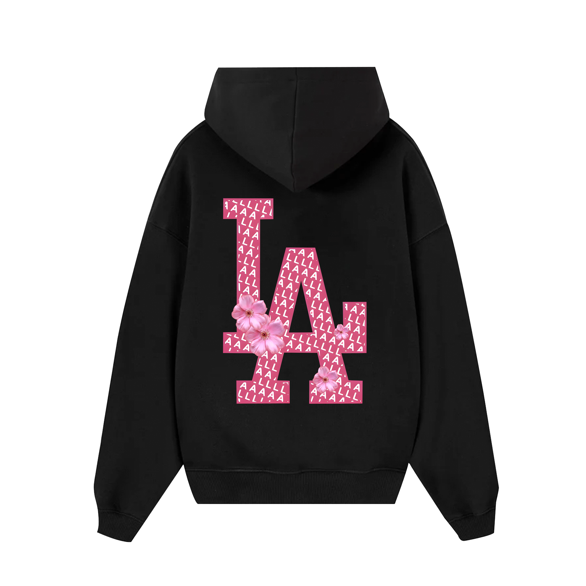 MLB Floral Pink Peach LA Flower Hoodie