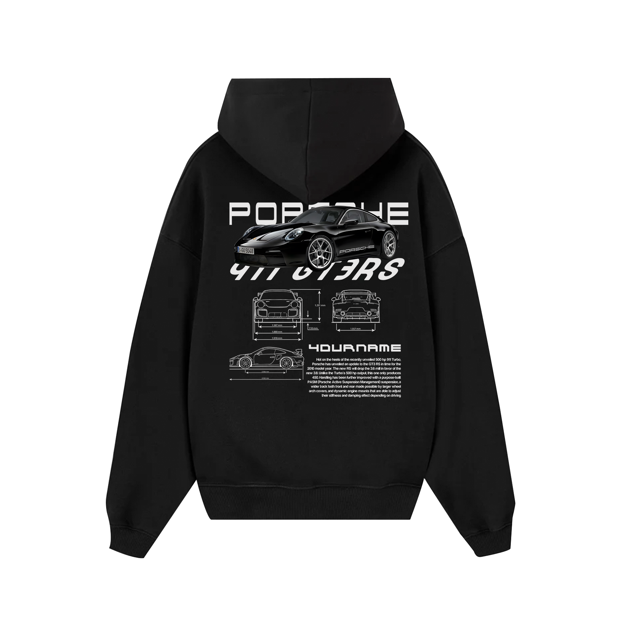 Custom Car Porsche 911 GT3 RS Vintage Hoodie