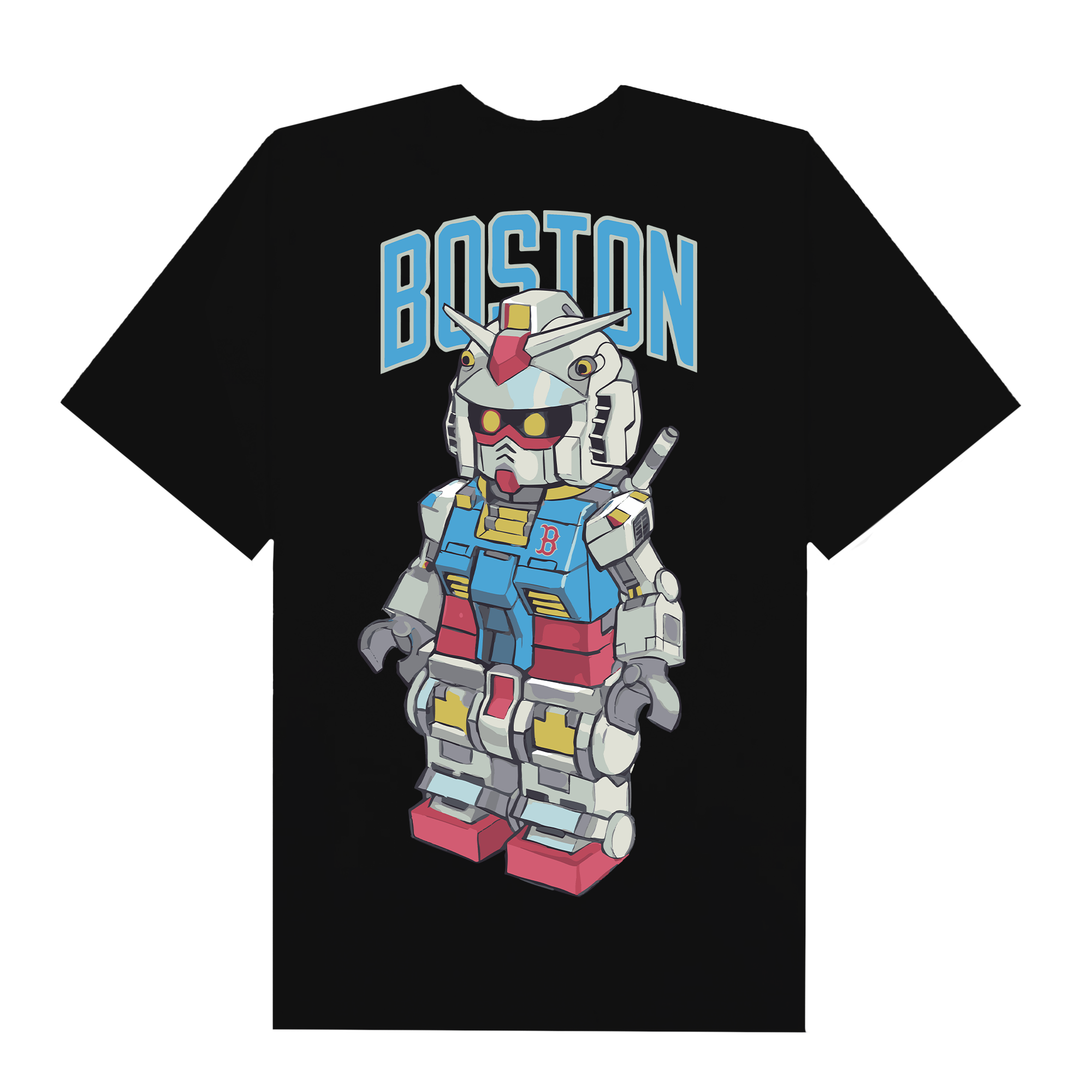 MLB Anime Gundam Lego Boston T-Shirt