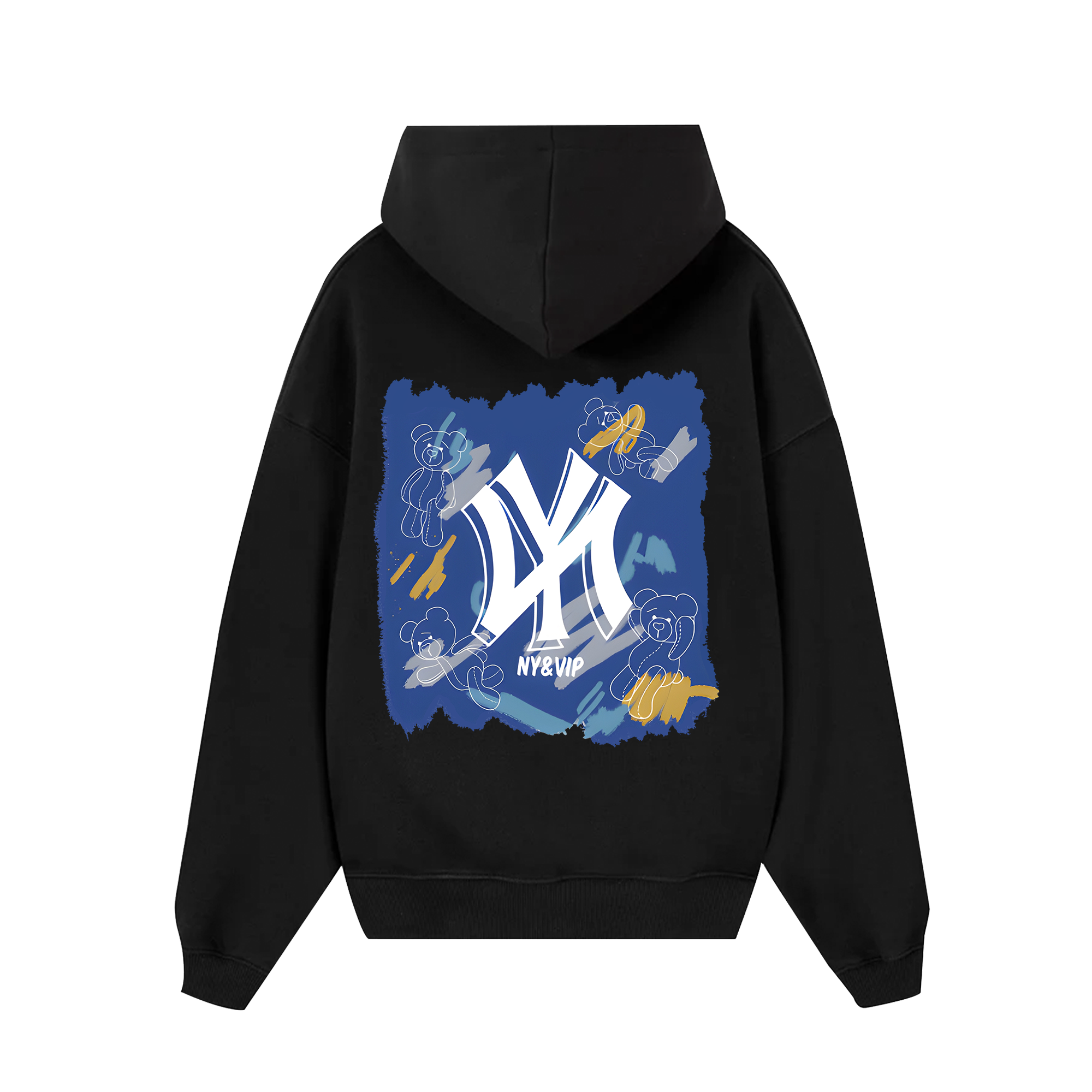 MLB Floral Teddy Bear Bleached Color Hoodie