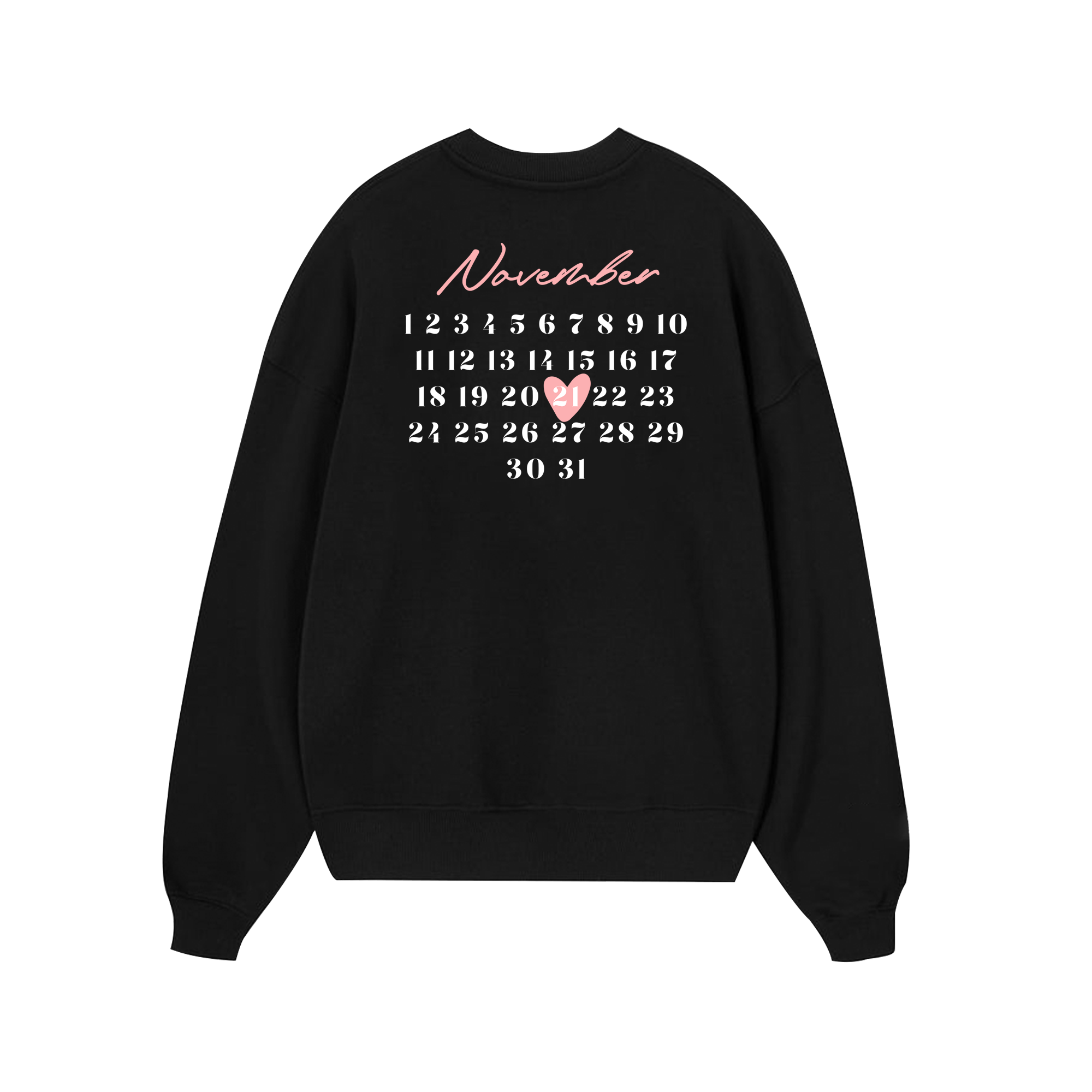 Custom Couple Heart x Calendar Sweater