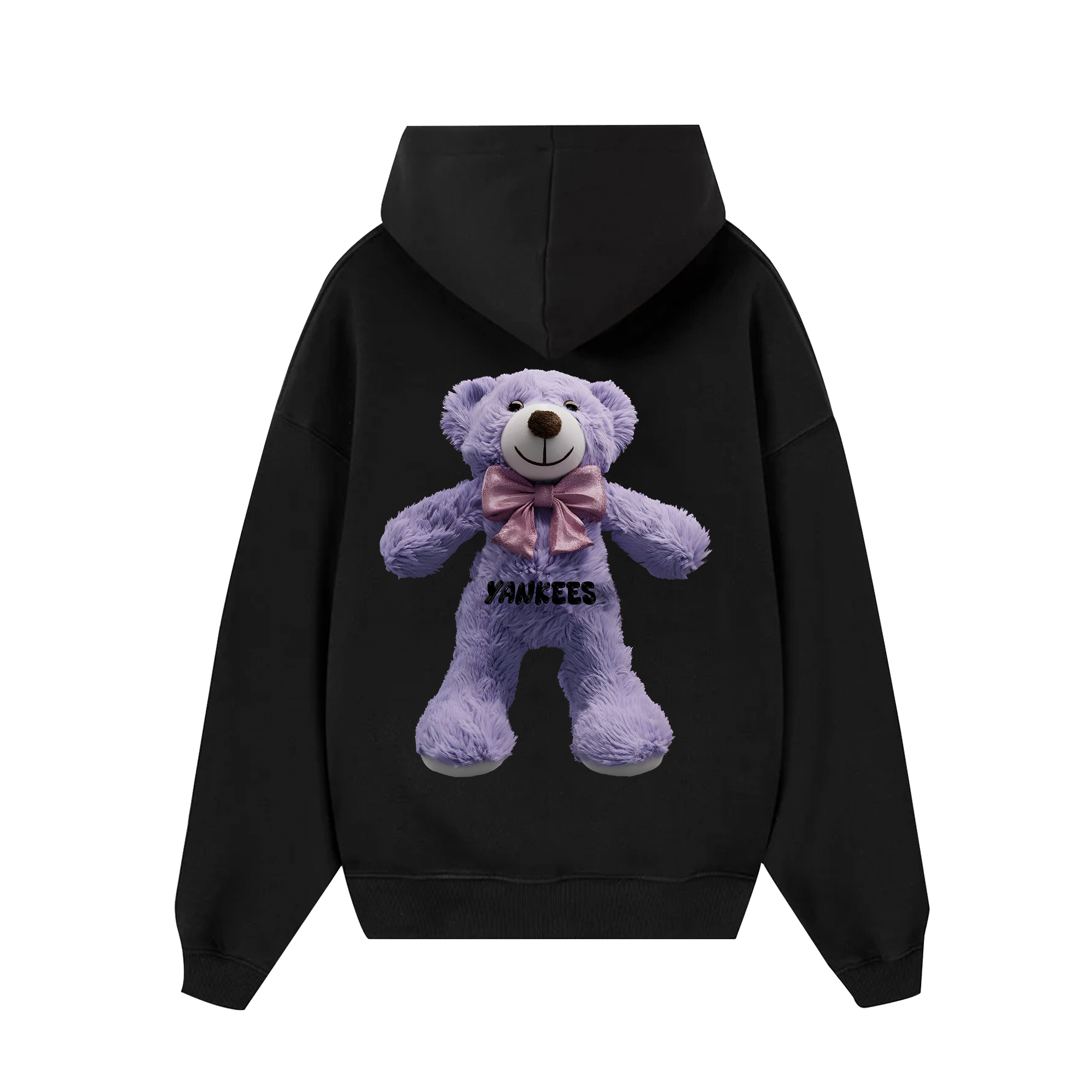 MlB Floral Purple Teddy Bear Hoodie