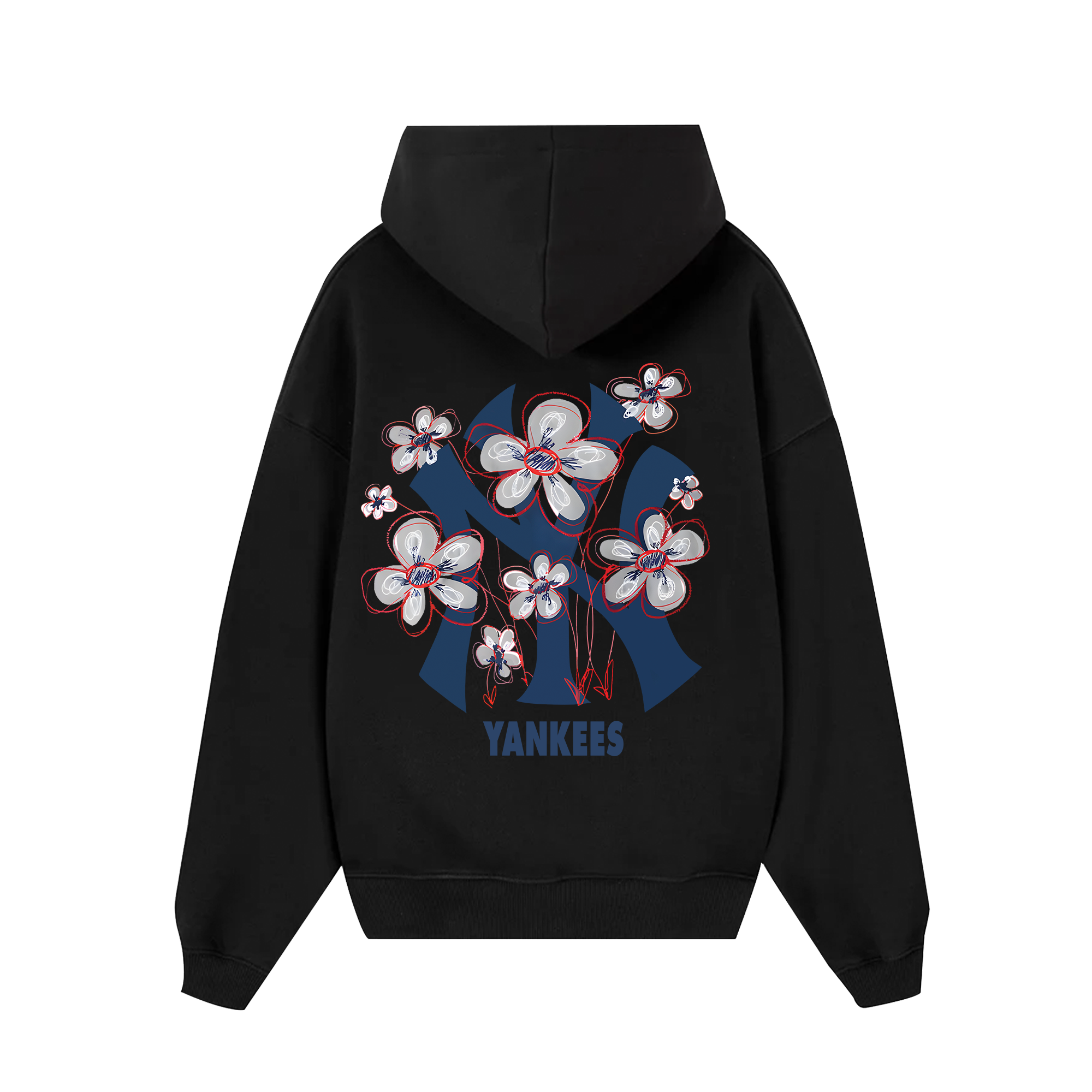 MLB Floral Blue Logo Hoodie