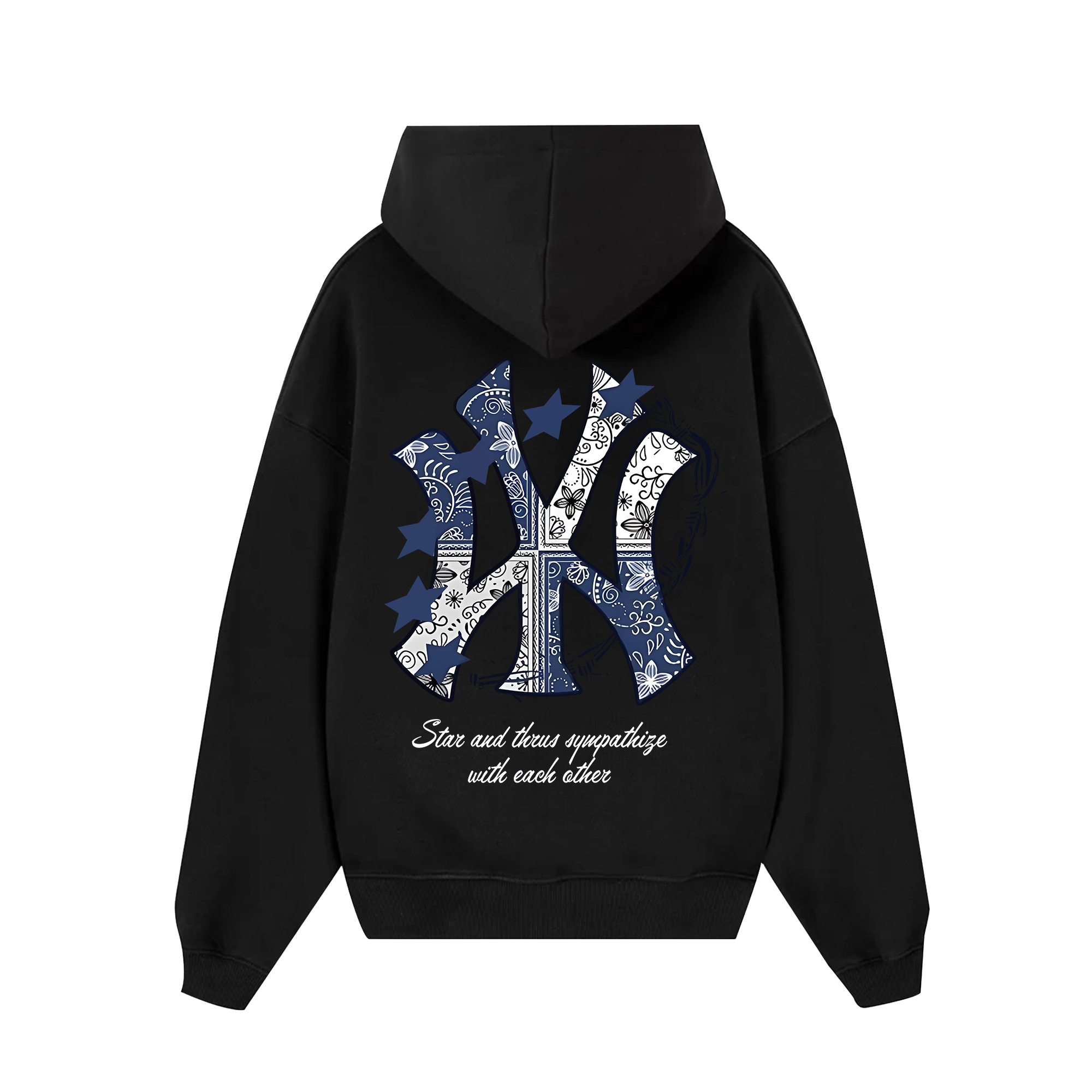 MLB Floral Blue Star Yankees Hoodie