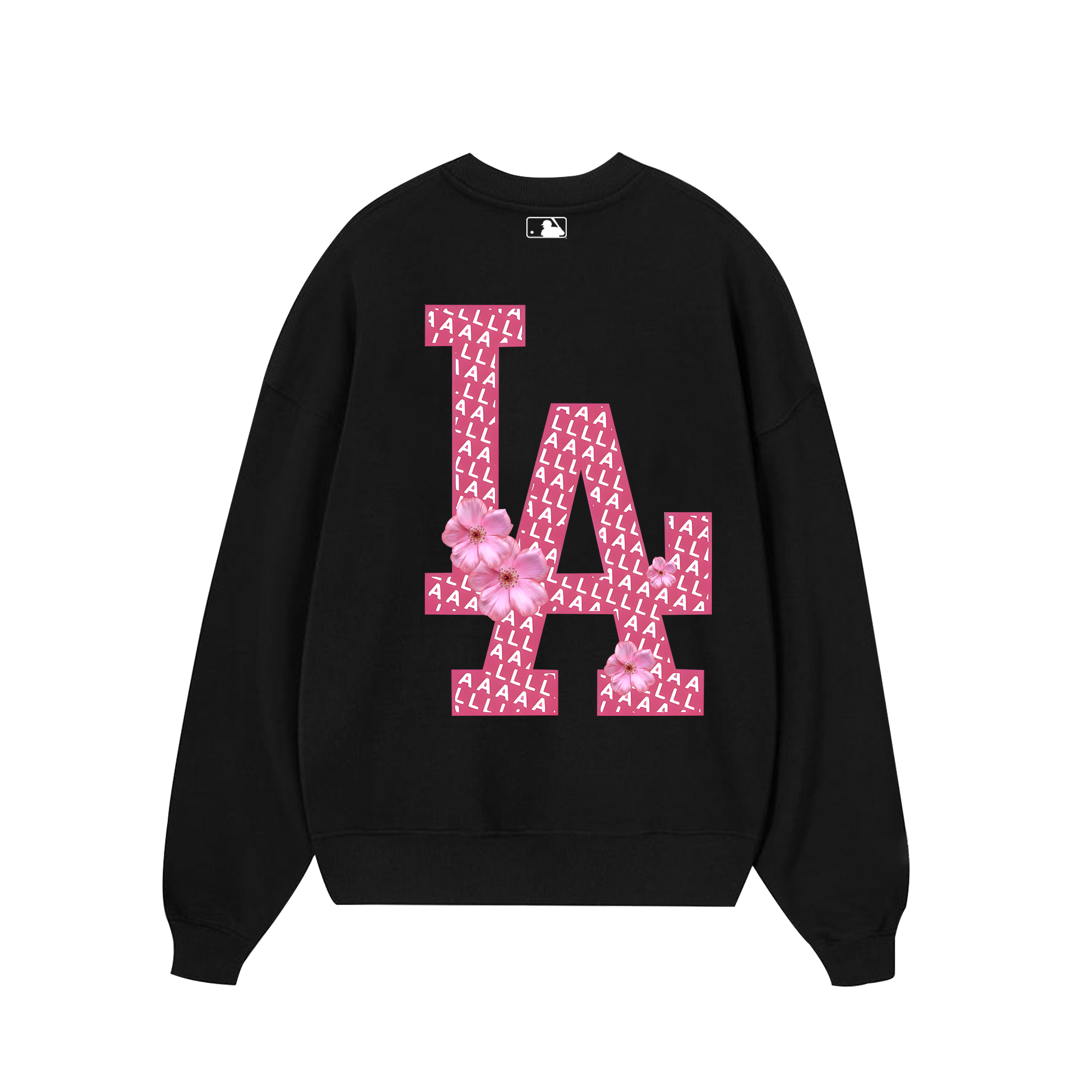 MLB Floral Pink Peach LA Flower Sweater