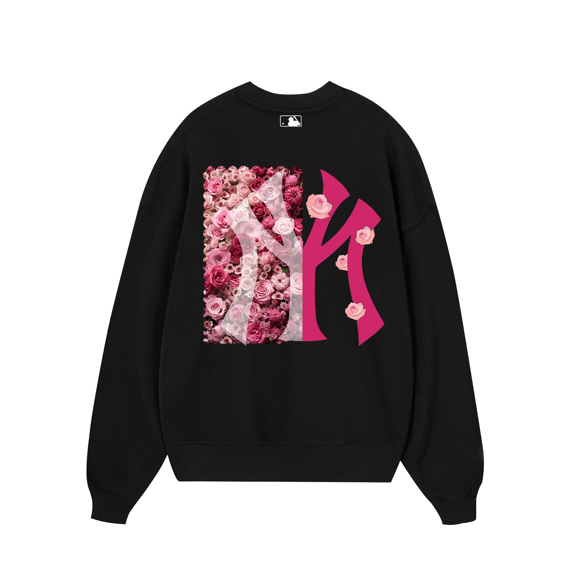 MLB Floral Pink Rose Sweater