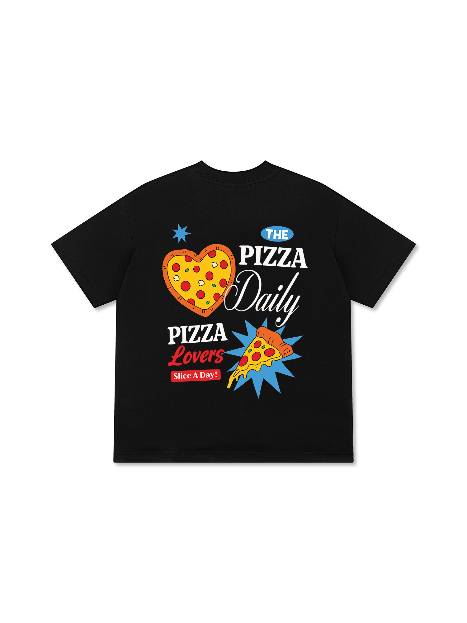 Áo Thun Relaxed Fit Yummy Mood Pizza Daily