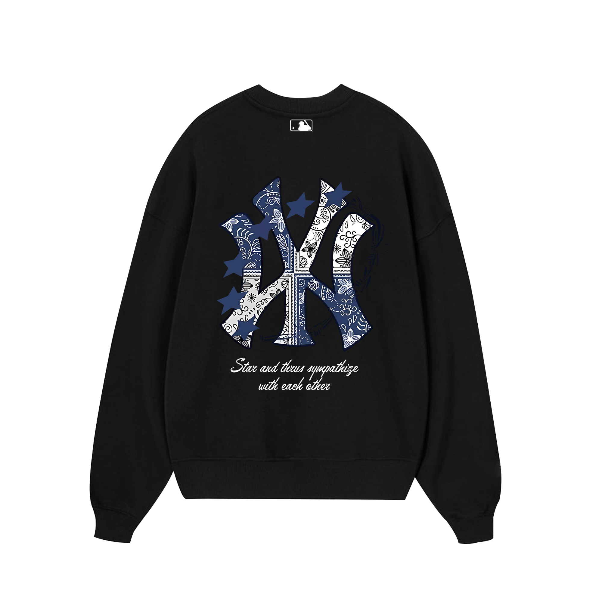 MLB Floral Blue Star Yankees Sweater