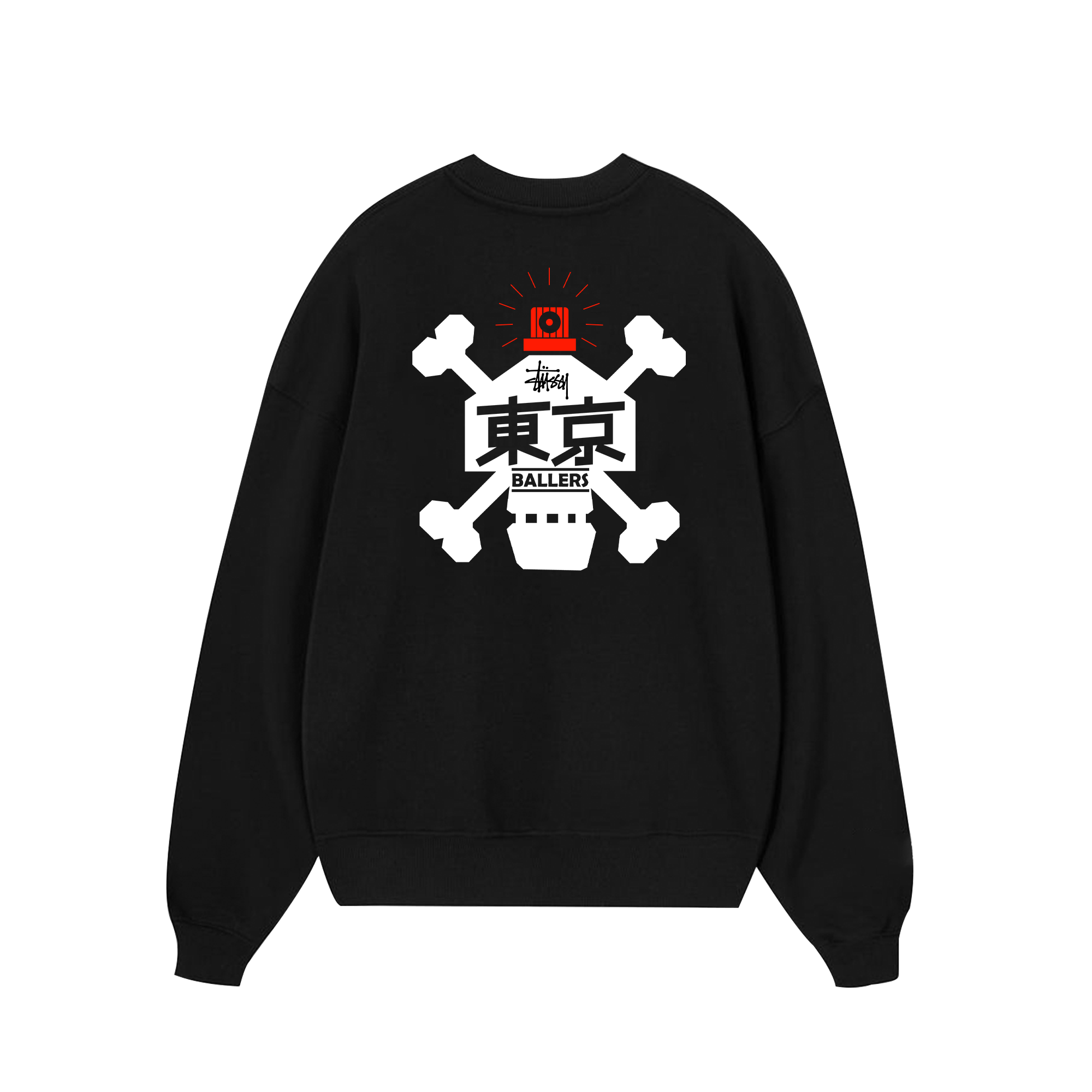 Stussy Skull Paint Spray Can Sweater