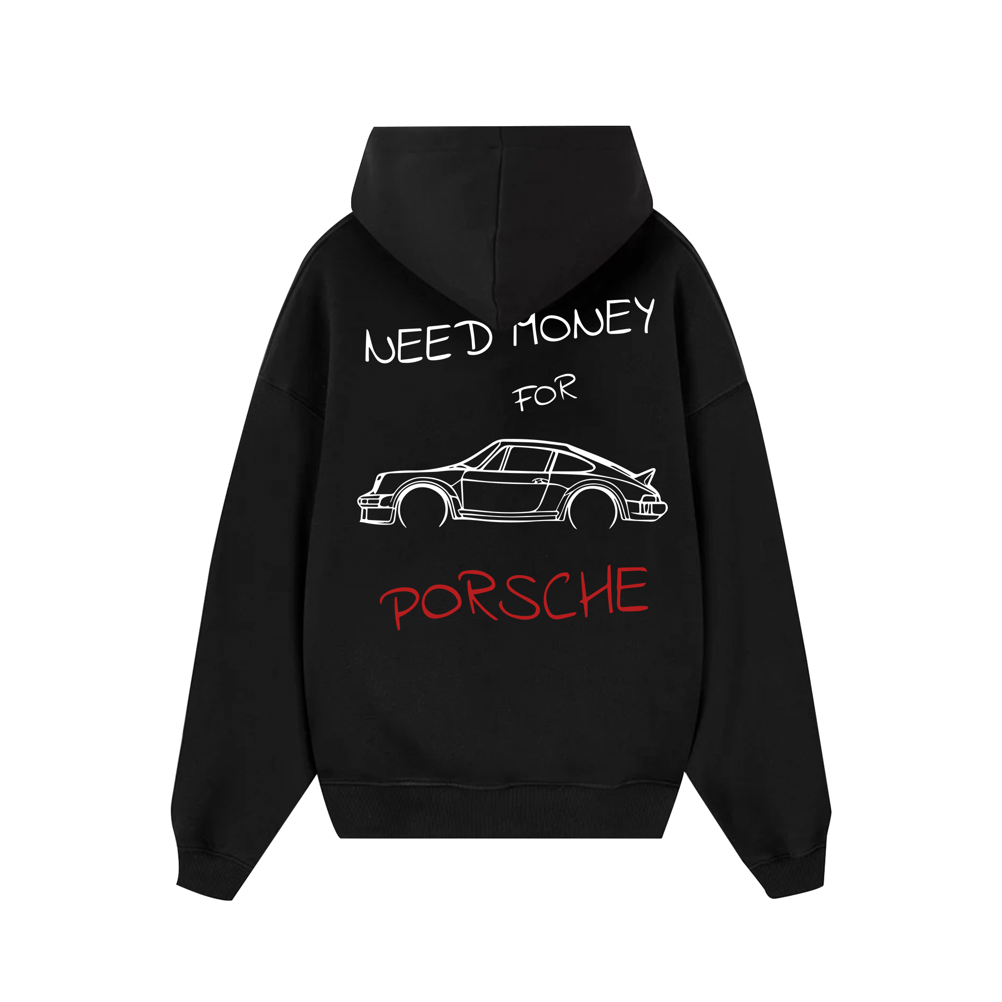 Porsche Need Money Sketch Hoodie