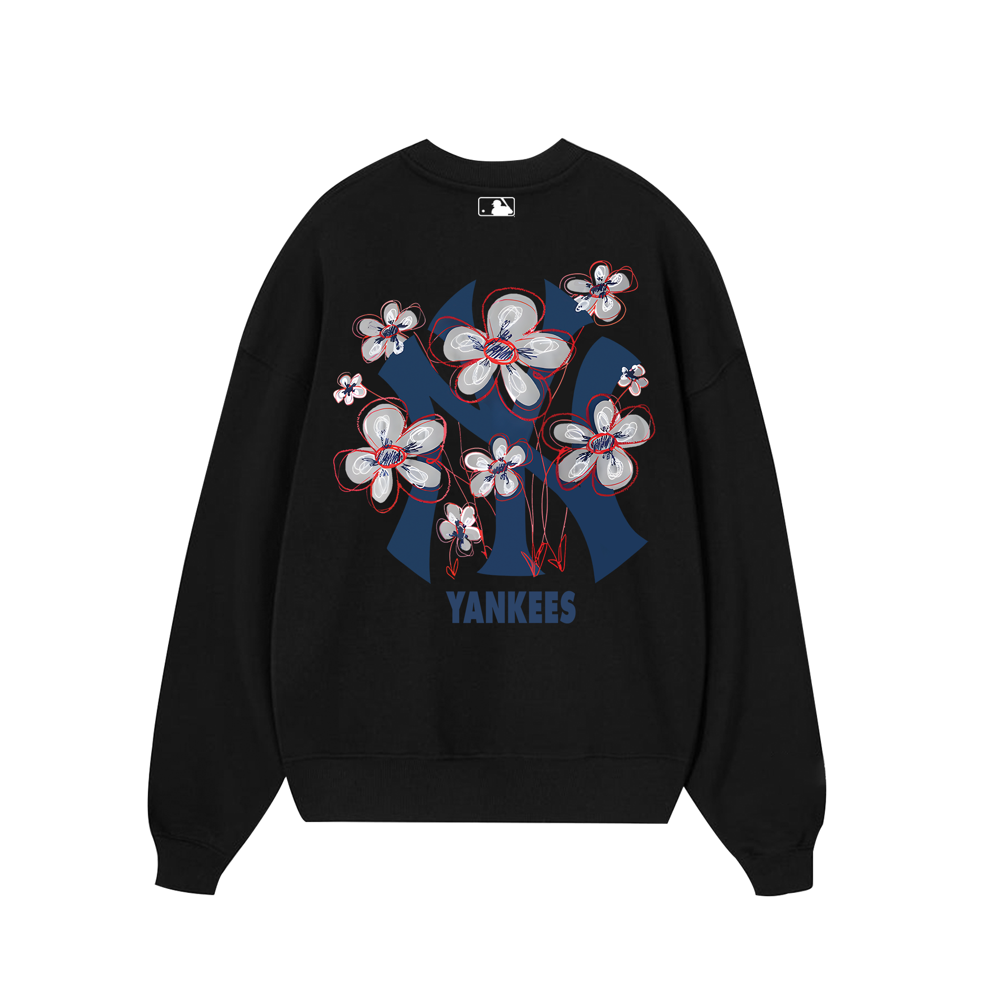 MLB Floral Blue Logo Sweater